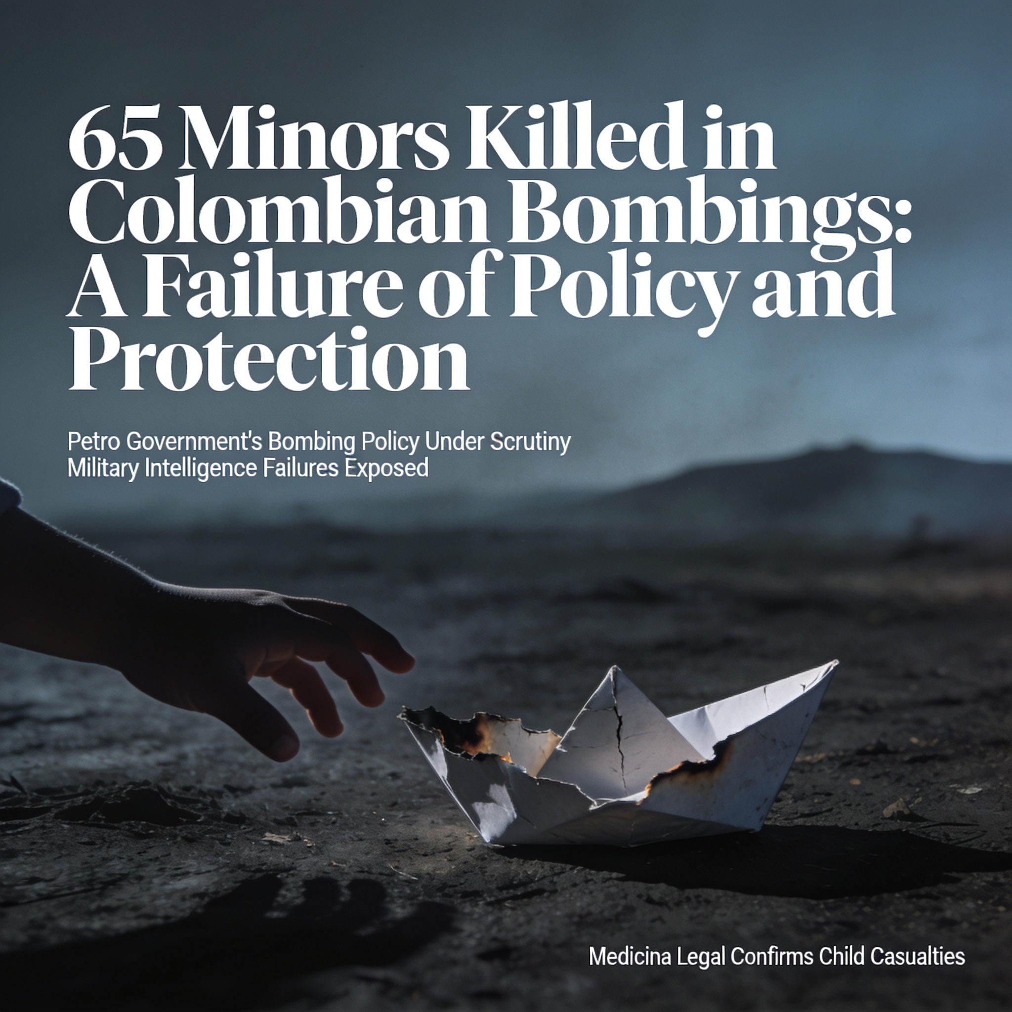 Los 65 menores que la política de bombardeos no logra explicar — Política, ilustración editorial