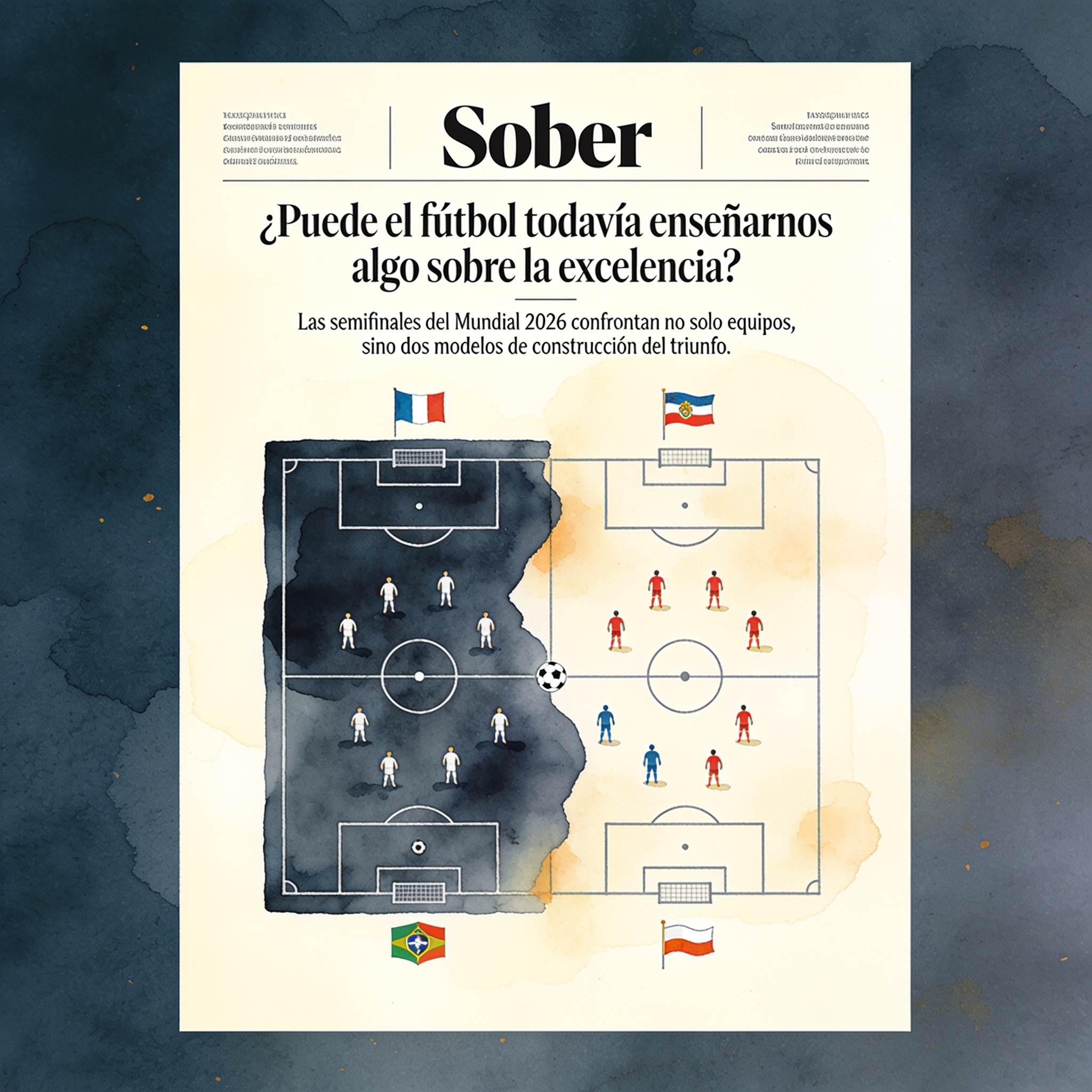 ¿Puede el fútbol todavía enseñarnos algo sobre la excelencia? — Deportes, ilustración editorial