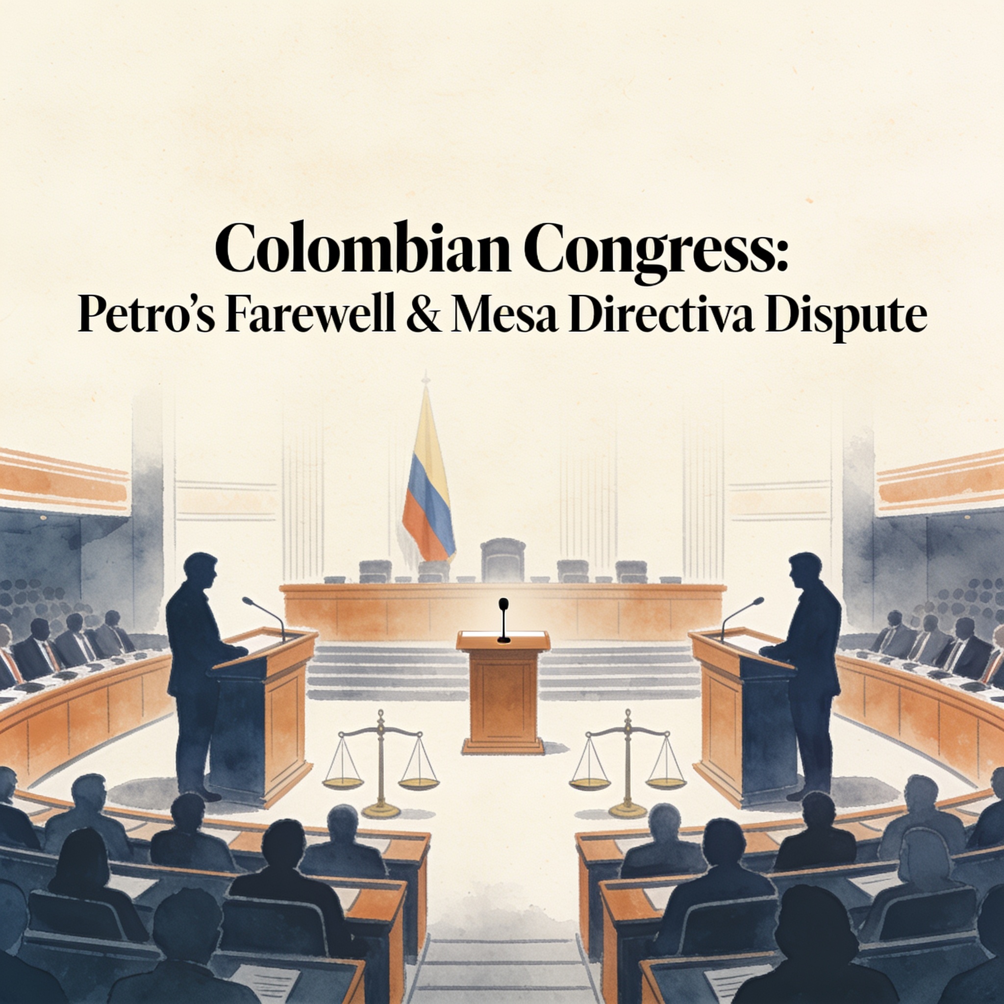 De la Espriella arranca con un Congreso por definir — Política, ilustración editorial