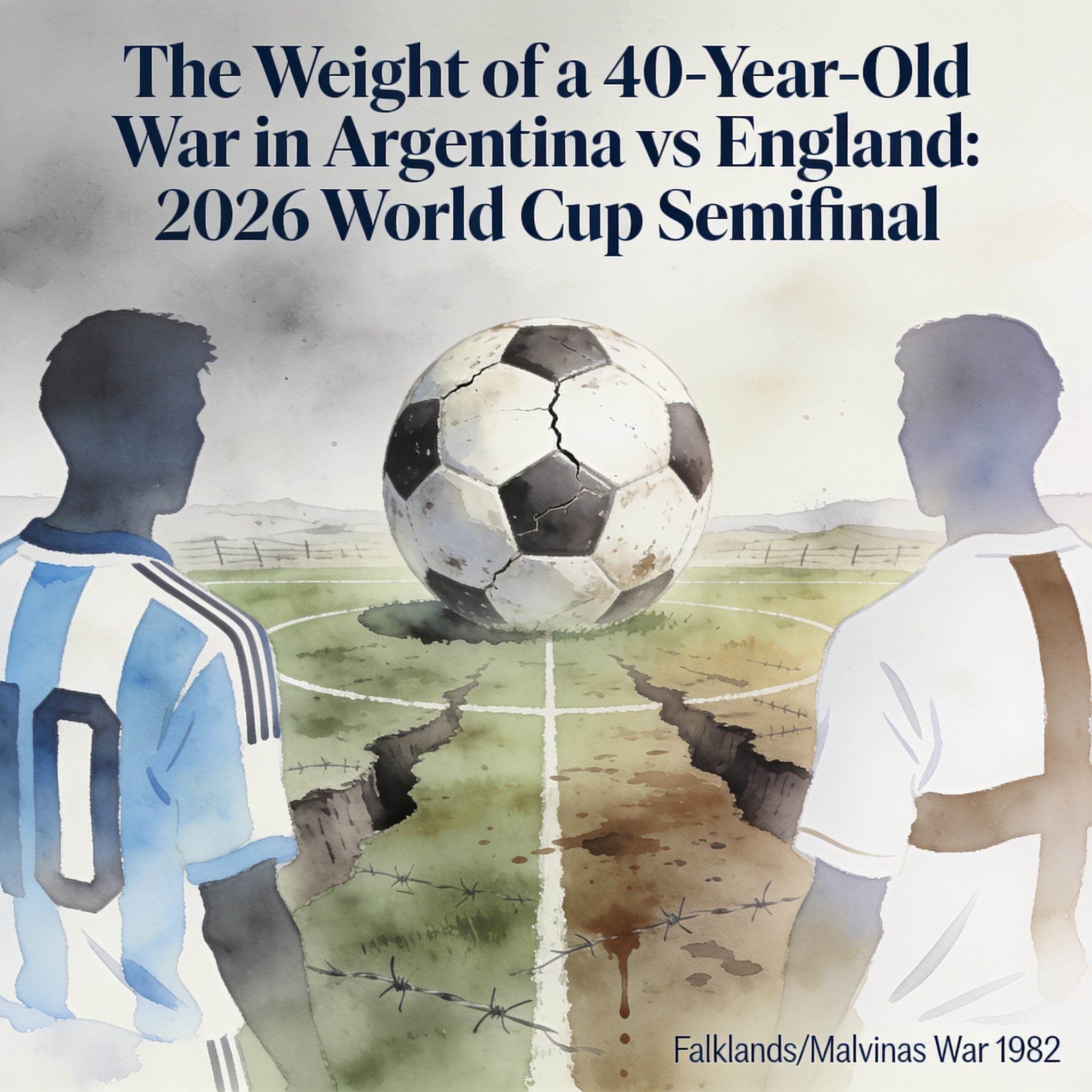 ¿Cuánto pesa una guerra de hace cuarenta años en un partido de fútbol? — Deportes, ilustración editorial