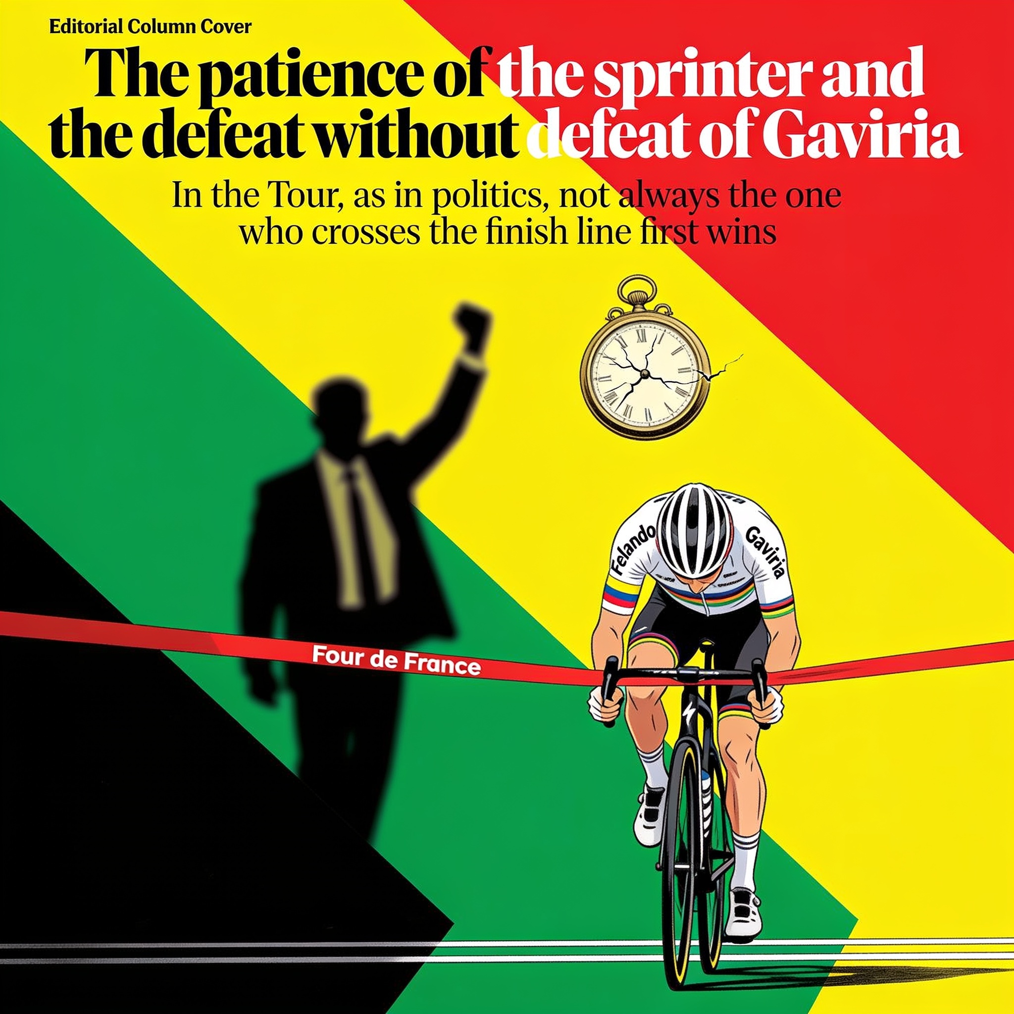La paciencia del esprínter y la derrota sin derrota de Gaviria — Deportes, ilustración editorial