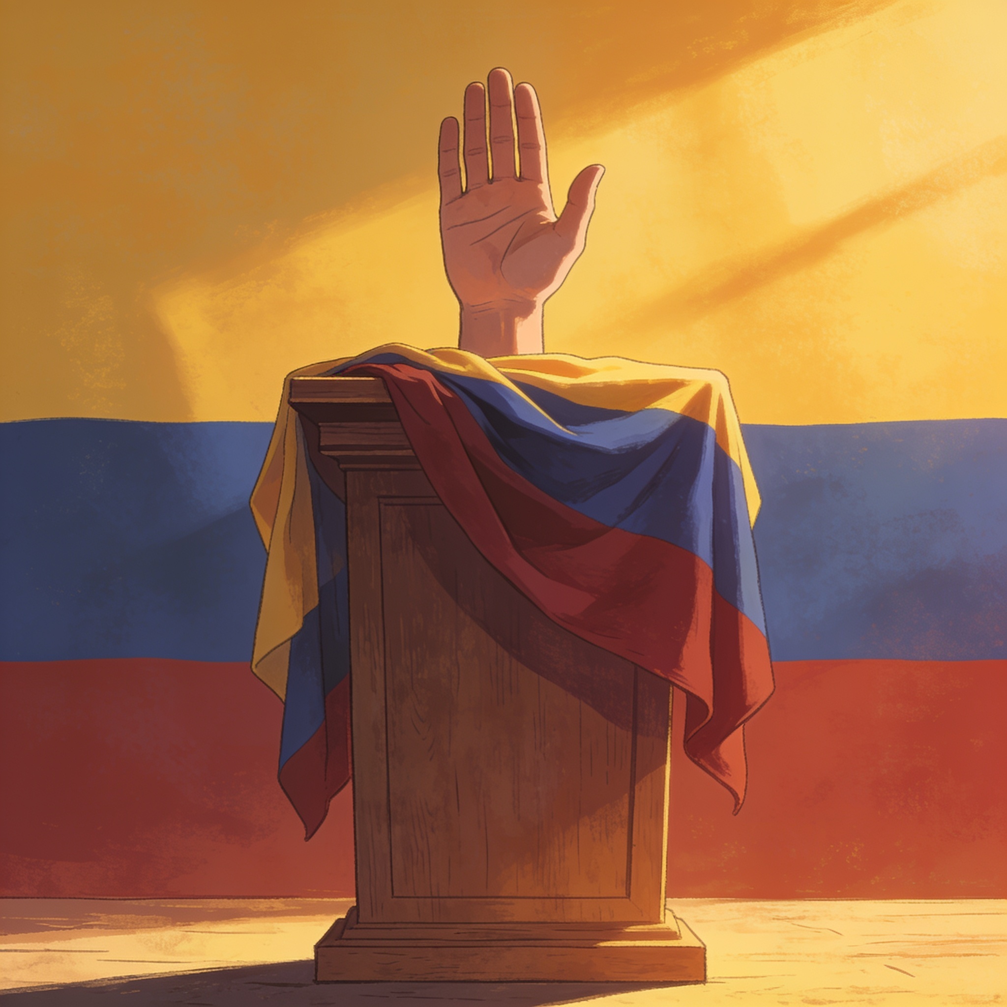 De la Espriella y el compromiso del 7 de agosto — Política, ilustración editorial