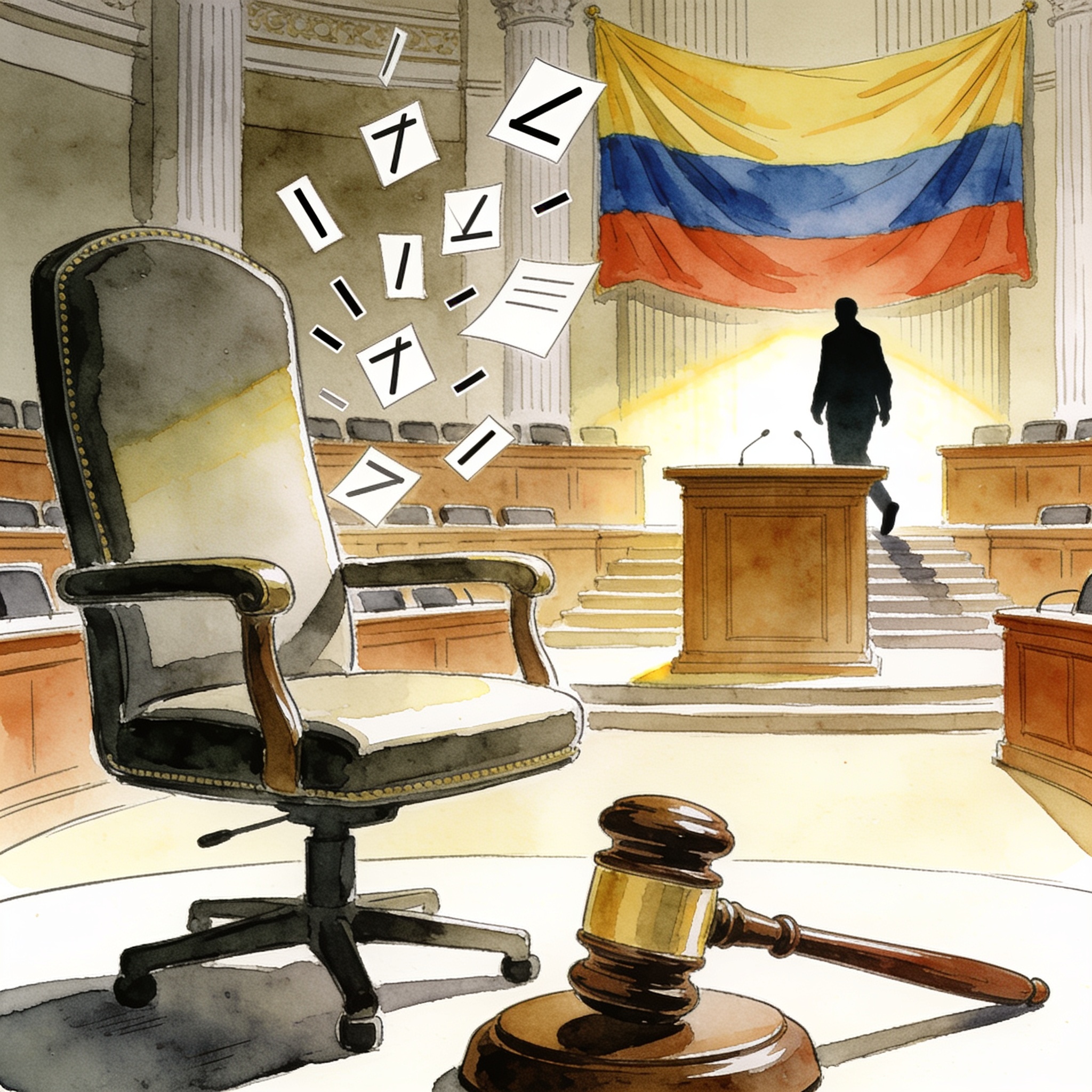 Deluque suma 53 votos y se acerca a la presidencia del Senado — Política, ilustración editorial
