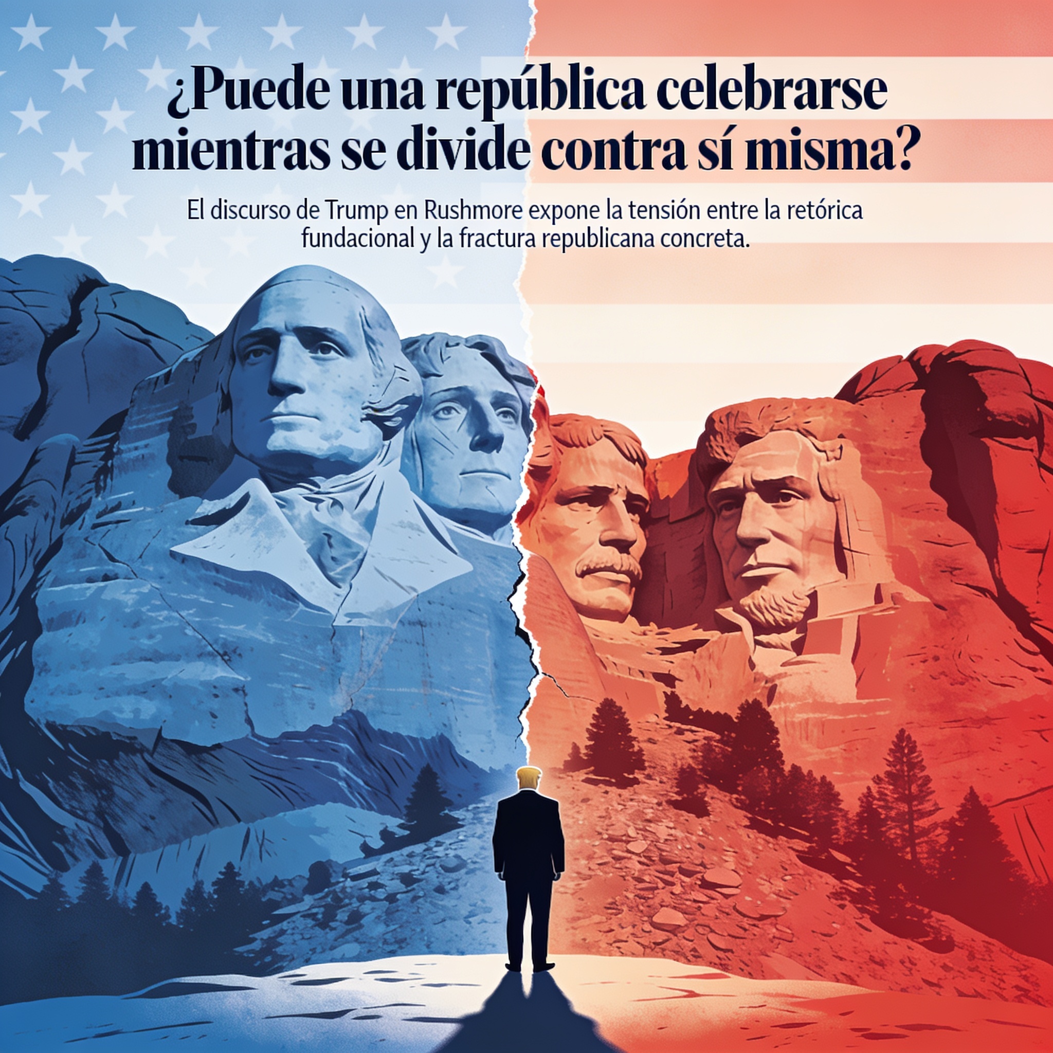 ¿Puede una república celebrarse mientras se divide contra sí misma? — Análisis, ilustración editorial