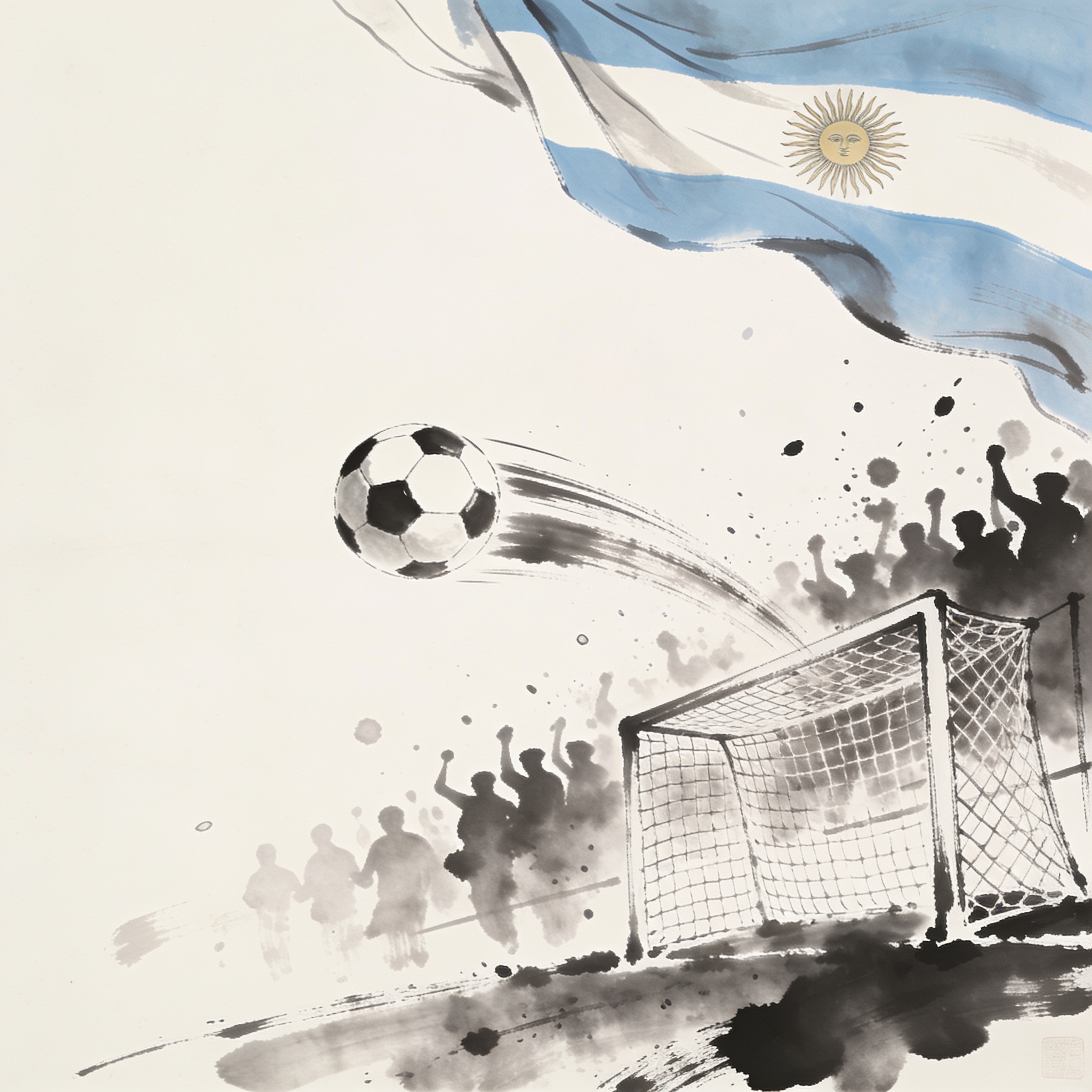 Argentina remonta a Inglaterra y alcanza otra final de Mundial — Deportes, ilustración editorial