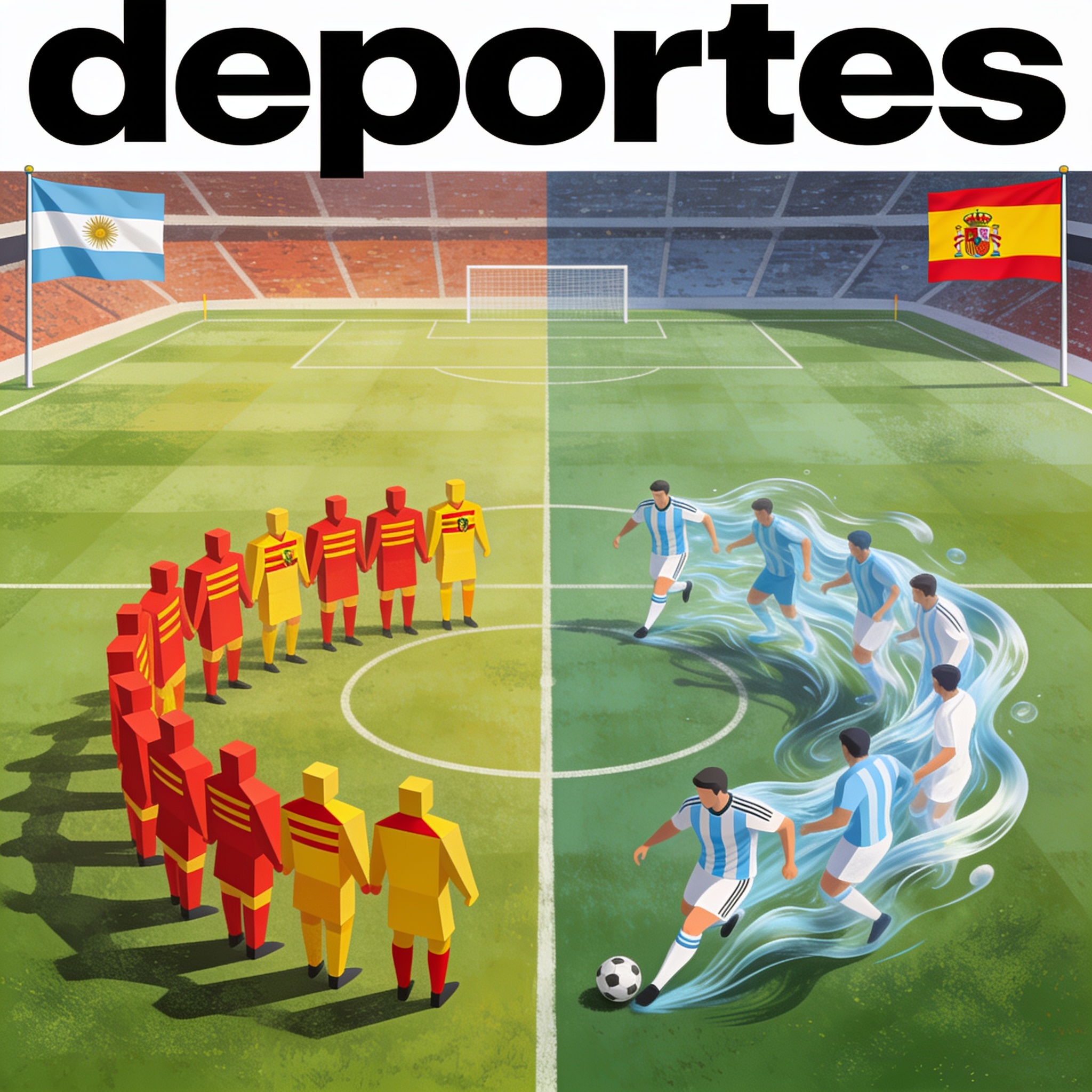 ¿Qué nos dice una final entre dos estilos de jugar la República? — Deportes, ilustración editorial