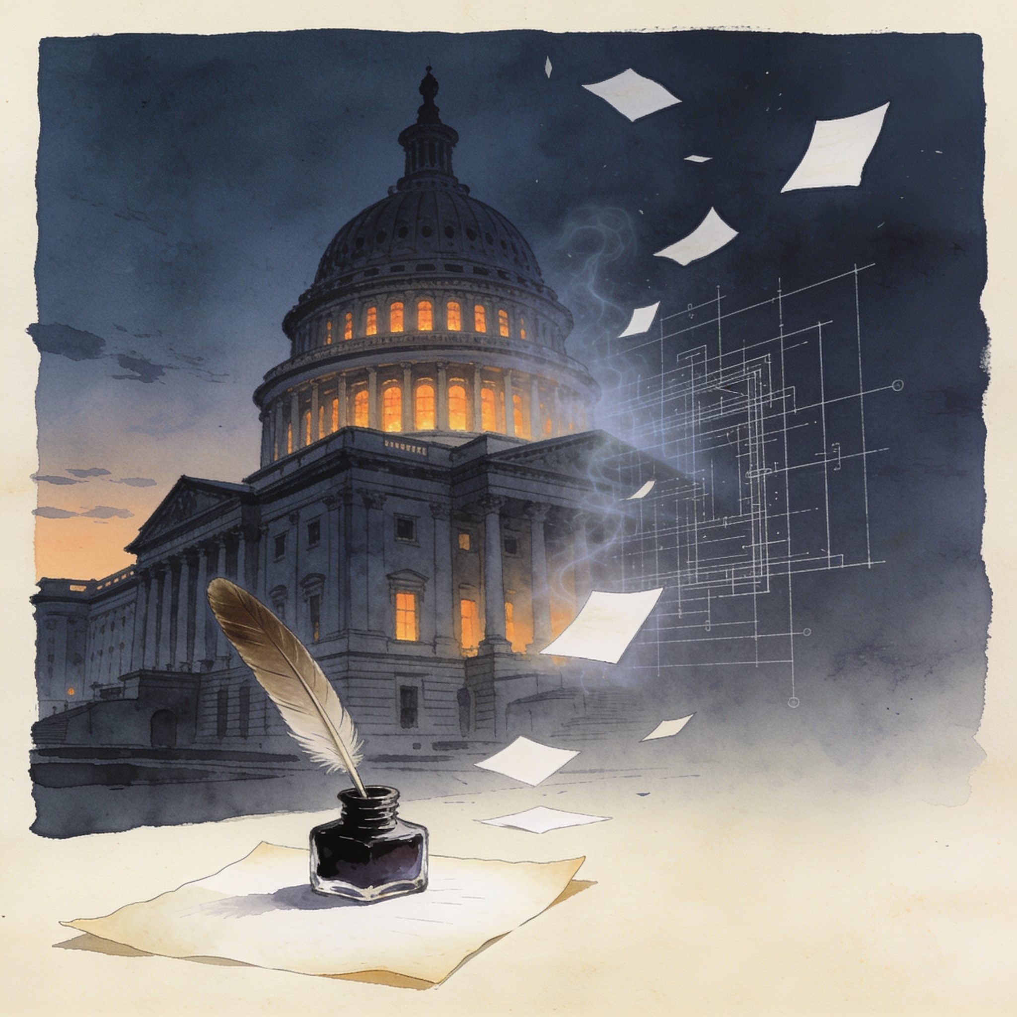 La Aduana como sede alterna, una decisión sin papel — Política, ilustración editorial