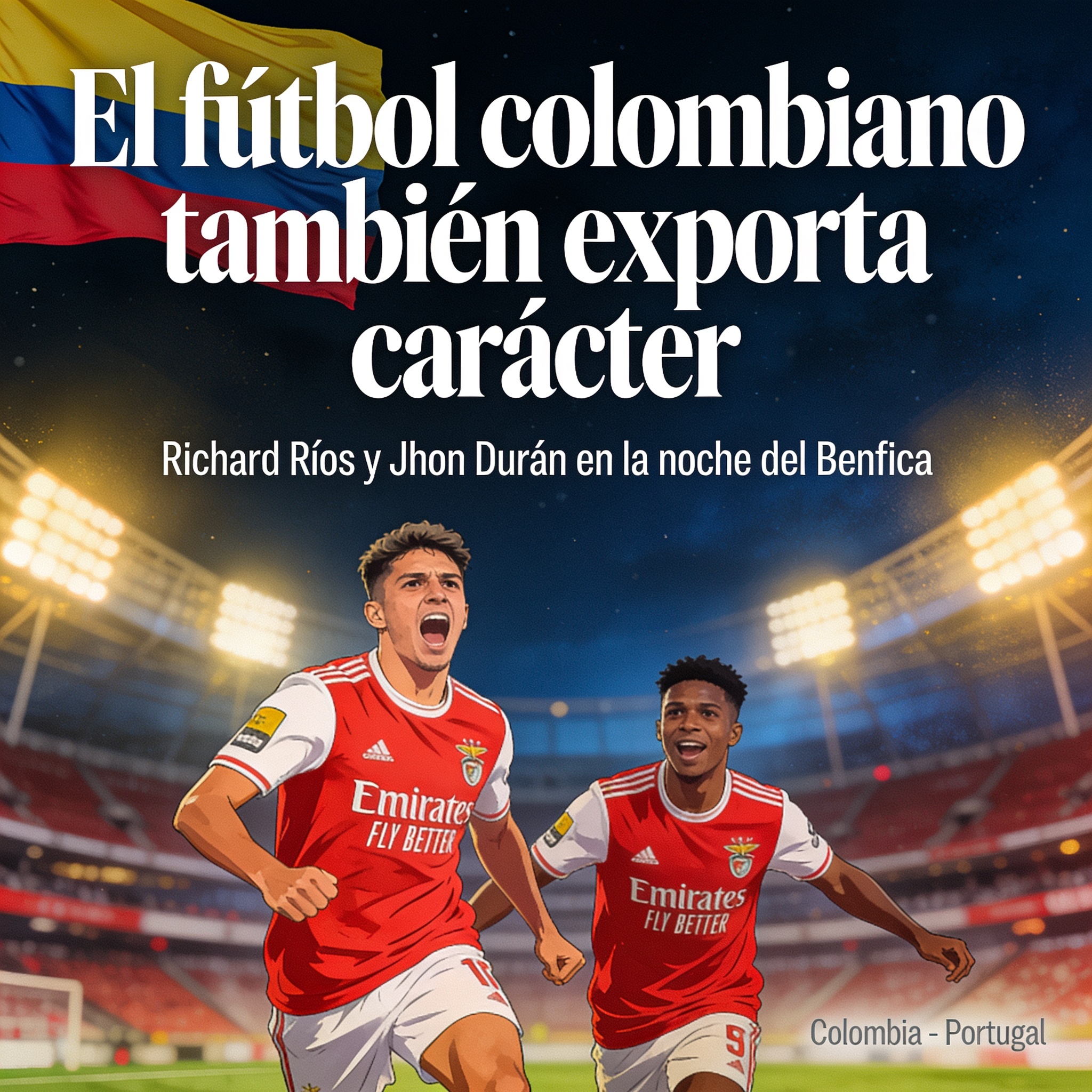El fútbol colombiano también exporta carácter — Deportes, ilustración editorial