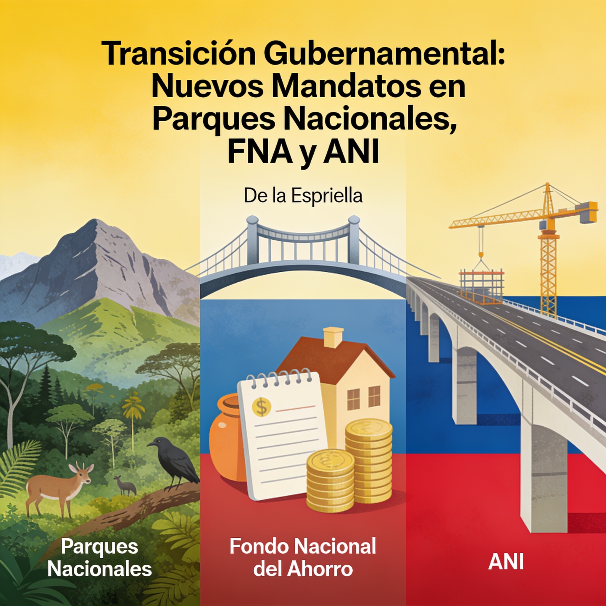 Tres nombramientos para la transición de De la Espriella — Política, ilustración editorial
