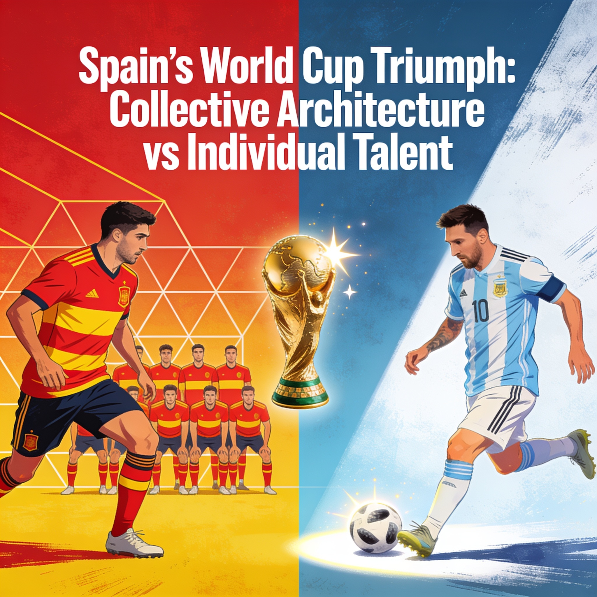España gana el Mundial y el fútbol vuelve a mirar al banquillo — Deportes, ilustración editorial