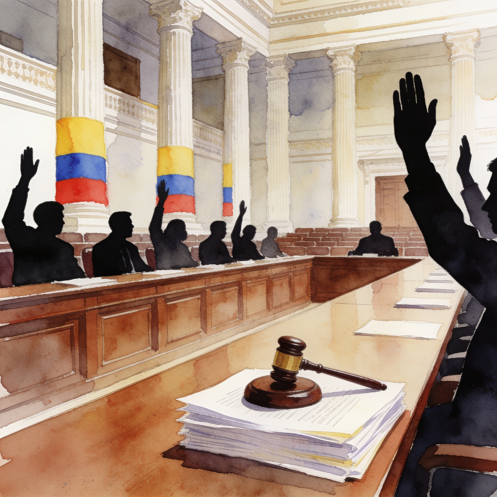 El Pacto Histórico consolida su mayoría en las comisiones económicas — Política, ilustración editorial
