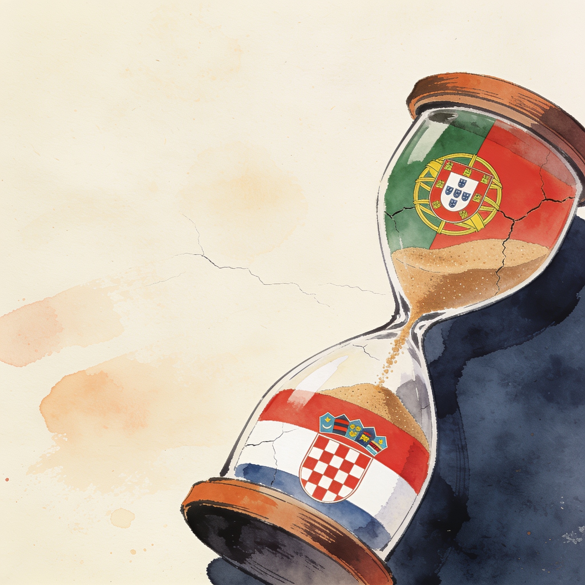 Portugal y Croacia miden la fragilidad de las generaciones doradas — Deportes, ilustración editorial