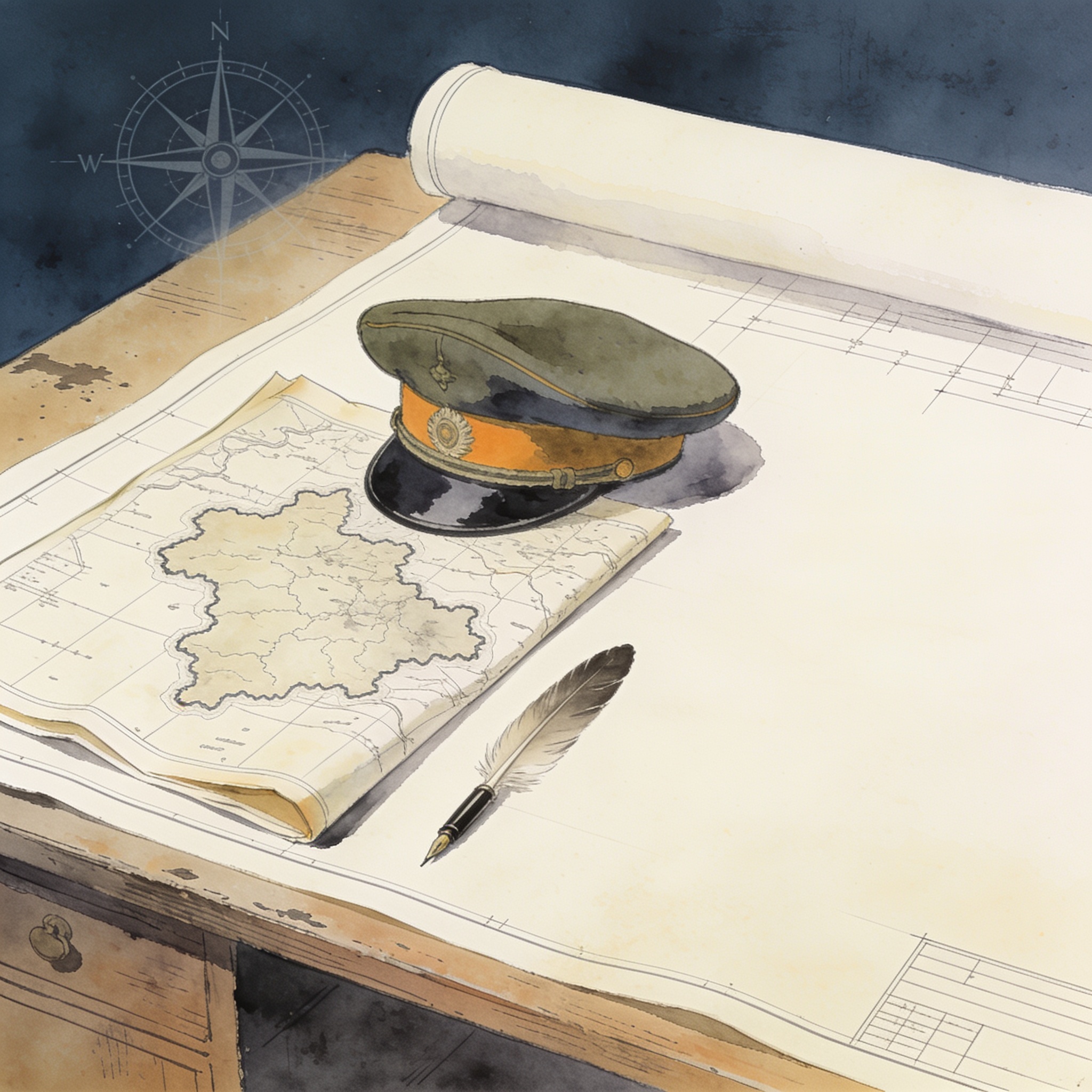 Defensa sin hoja de ruta — Política, ilustración editorial