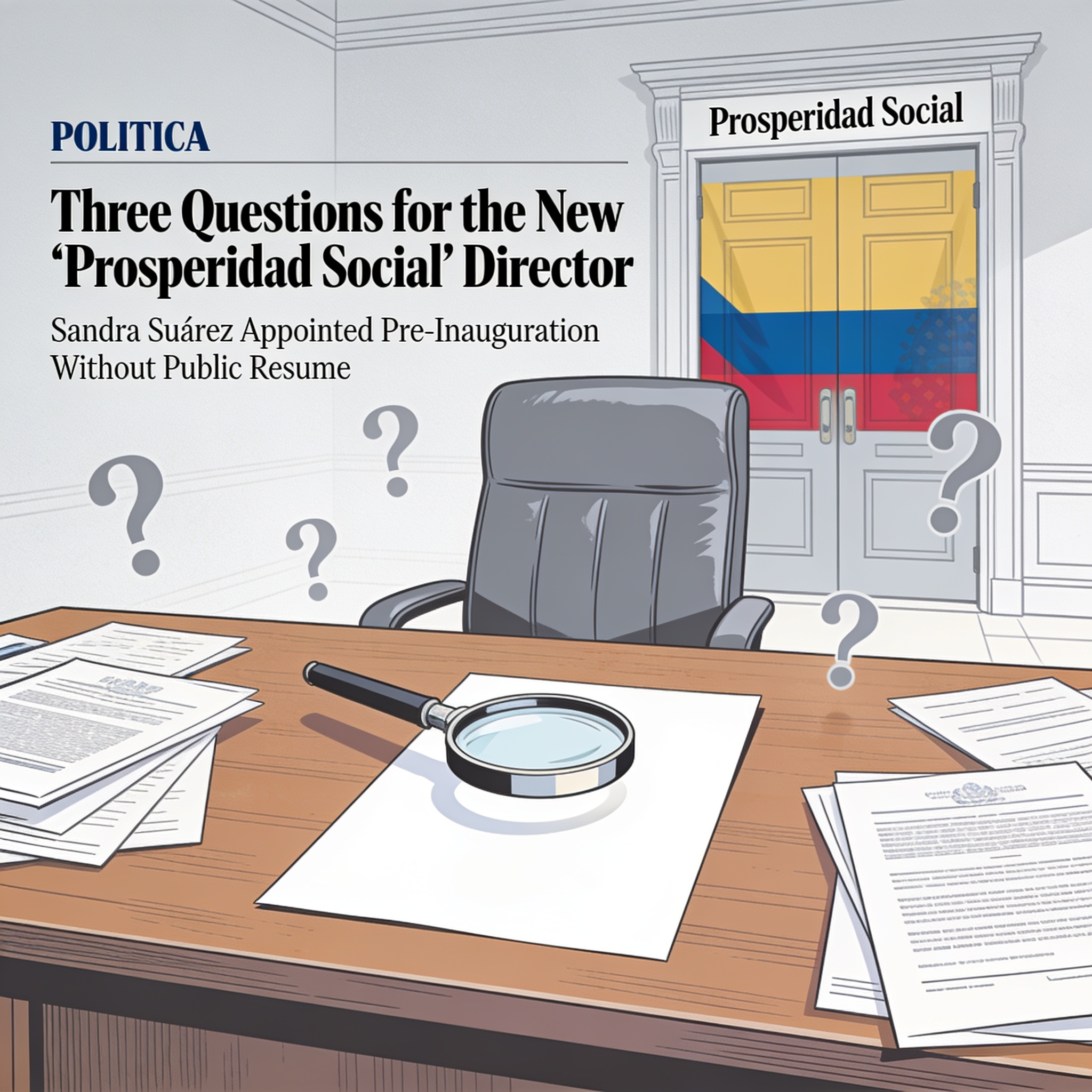 Tres preguntas que debería responder la nueva dirección de Prosperidad Social — Política, ilustración editorial