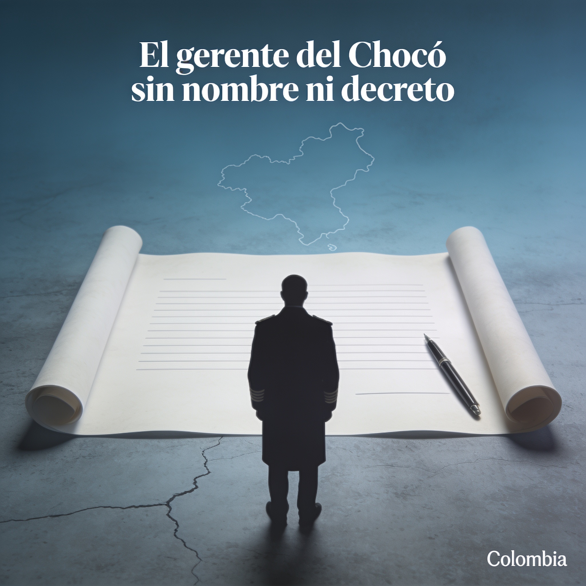 El gerente del Chocó sin nombre ni decreto — Política, ilustración editorial