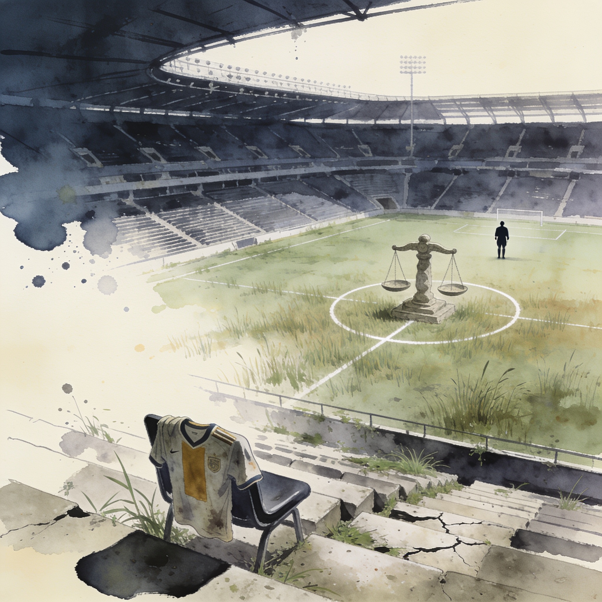 El descenso castiga la memoria corta del fútbol colombiano — Deportes, ilustración editorial