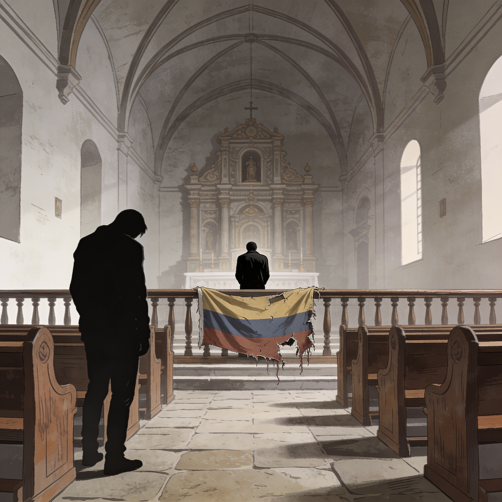 Petro, un funeral y la pregunta que no se resuelve — Política, ilustración editorial