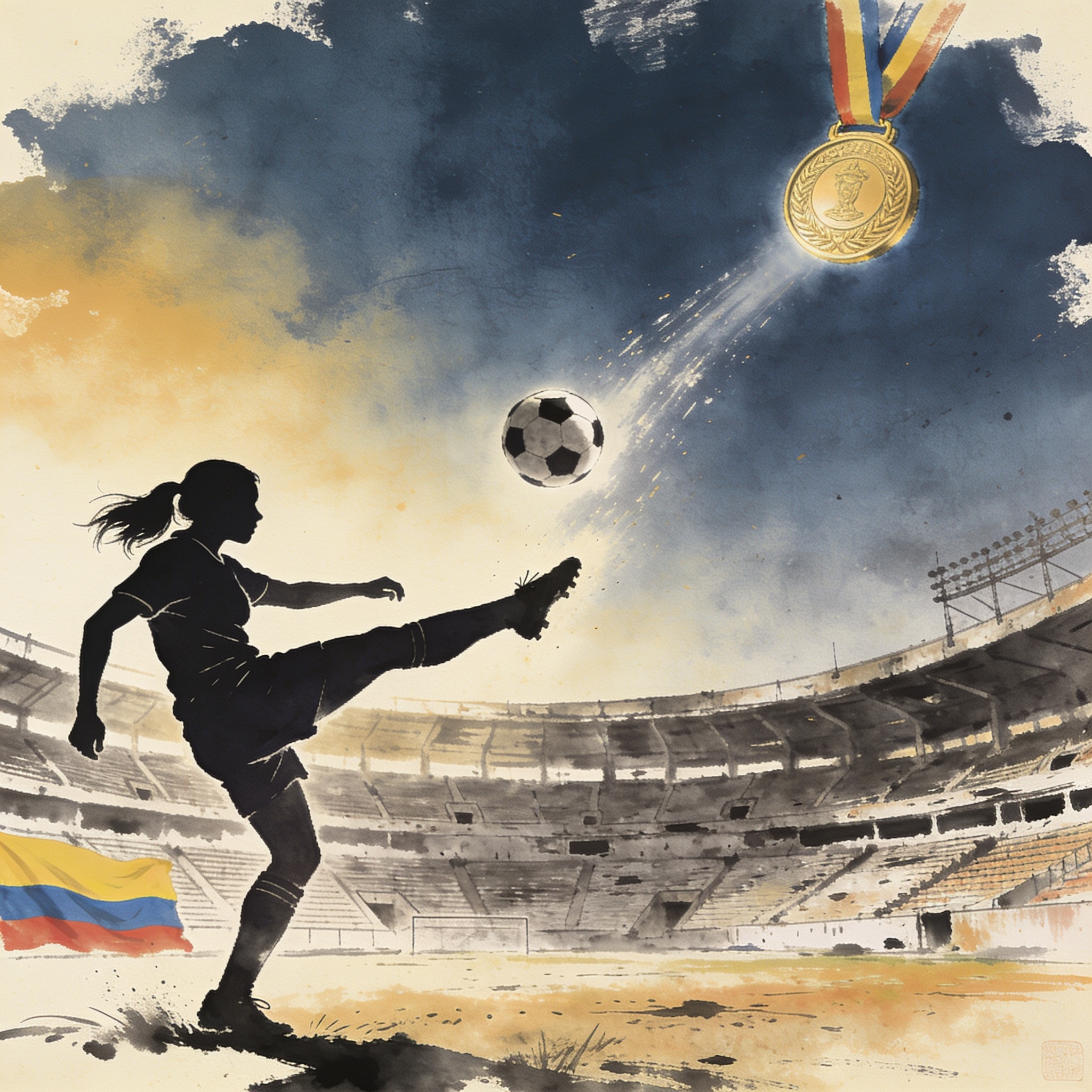 El fútbol femenino persigue un oro que la historia le ha negado — Deportes, ilustración editorial