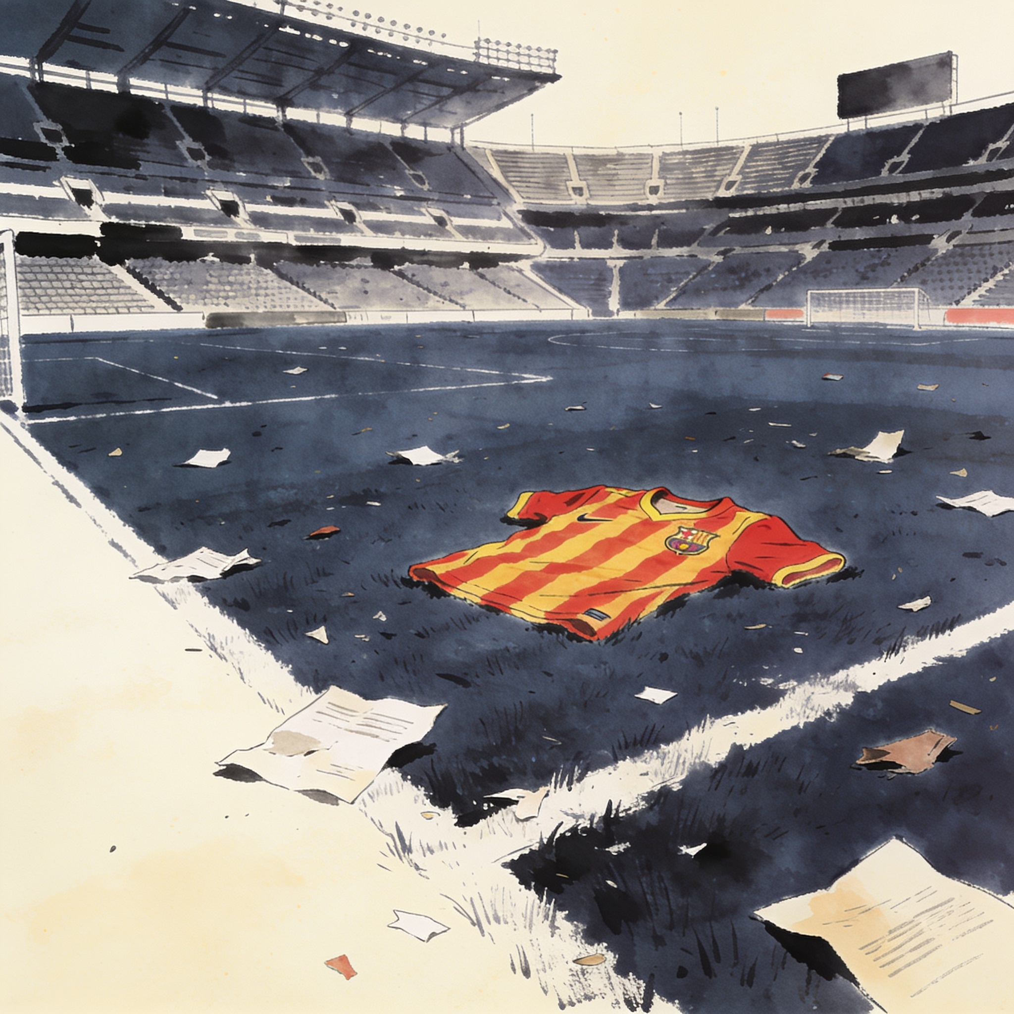 El fútbol colombiano no aprende a convivir — Deportes, ilustración editorial