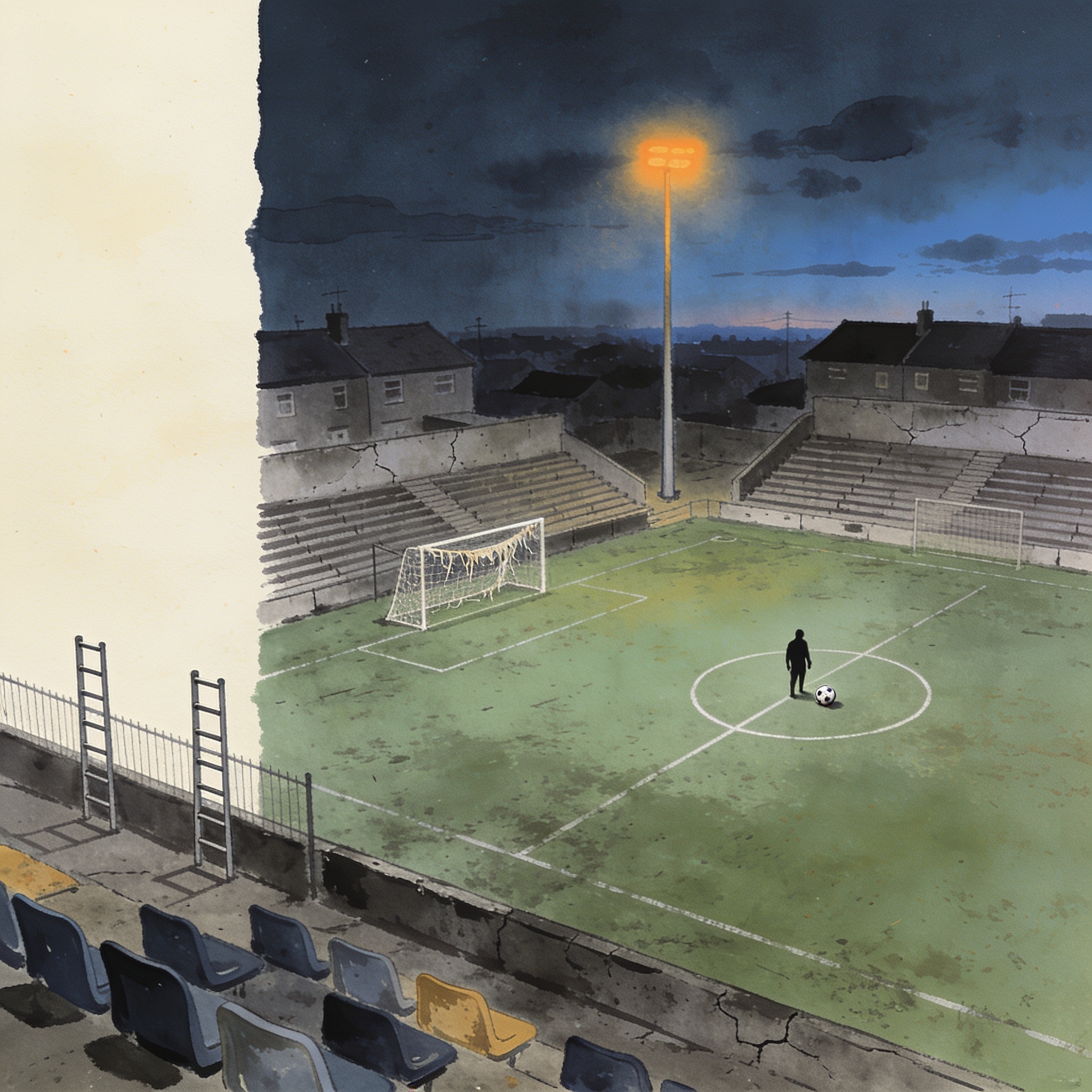 El descenso y la dignidad del fútbol pequeño — Deportes, ilustración editorial