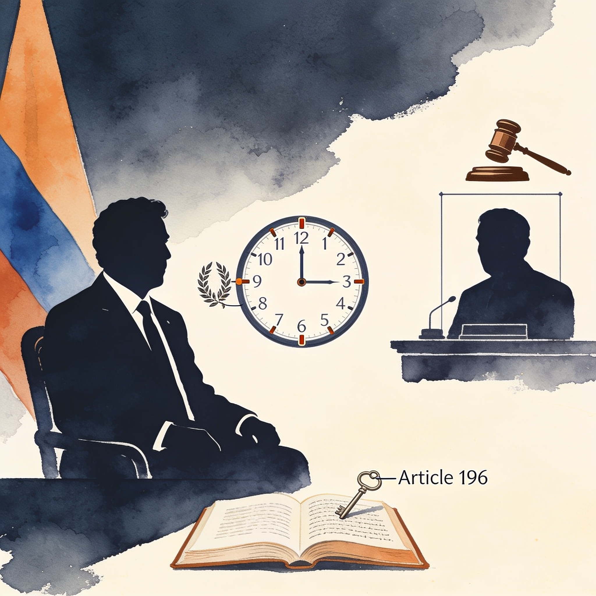 El arraigo constitucional de Petro y la prueba del primer año — Política, ilustración editorial