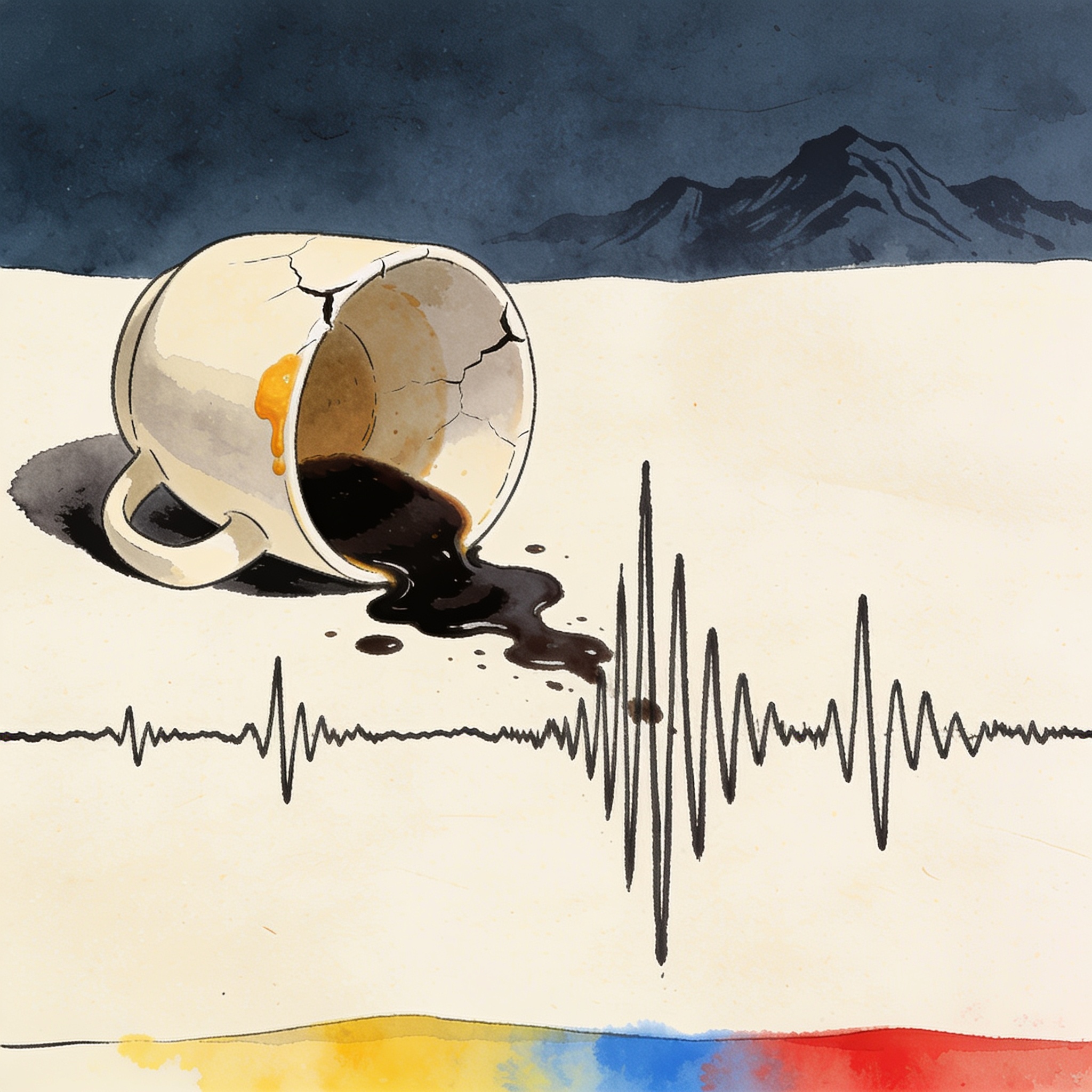 Nuevo sismo sacude el Chocó y el Eje Cafetero — Tendencias, ilustración editorial