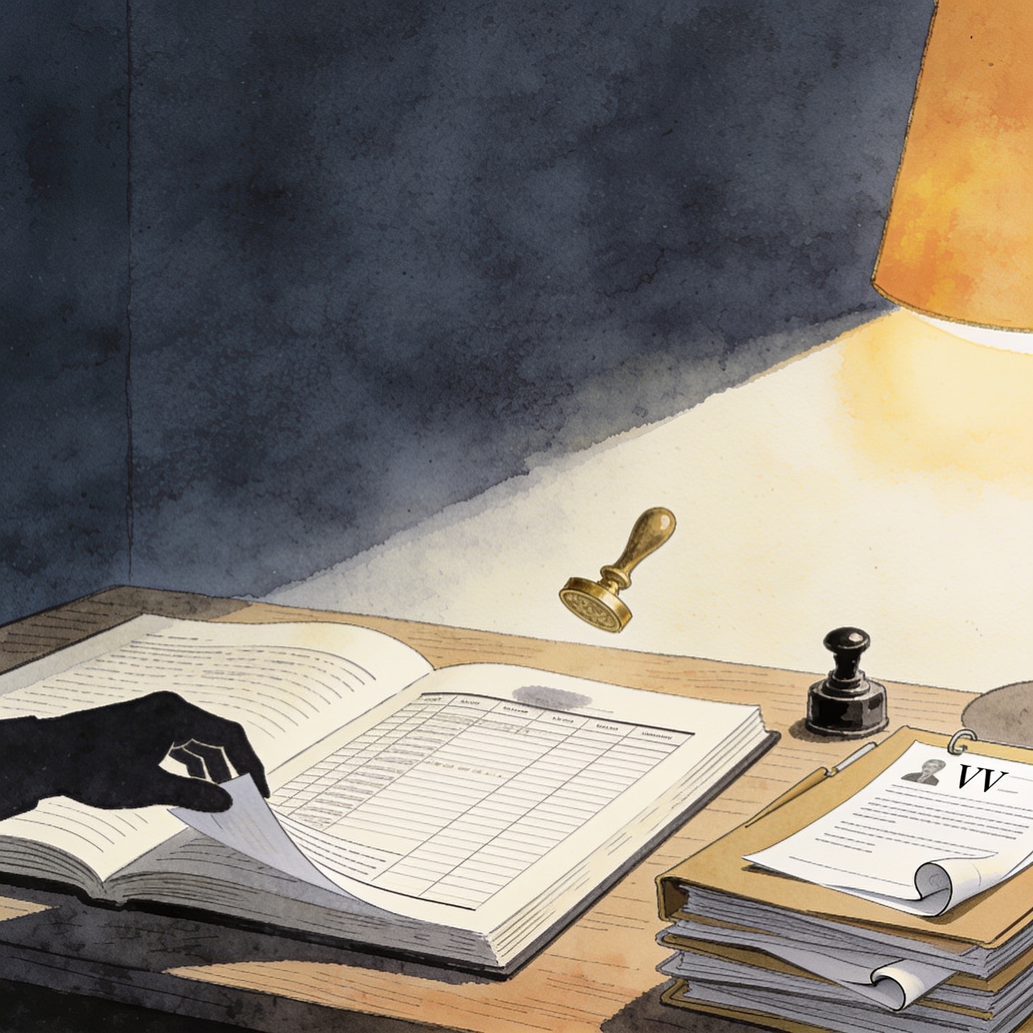 El Banco de Talentos de la Patria Milagro y el mérito por ventanilla — Política, ilustración editorial
