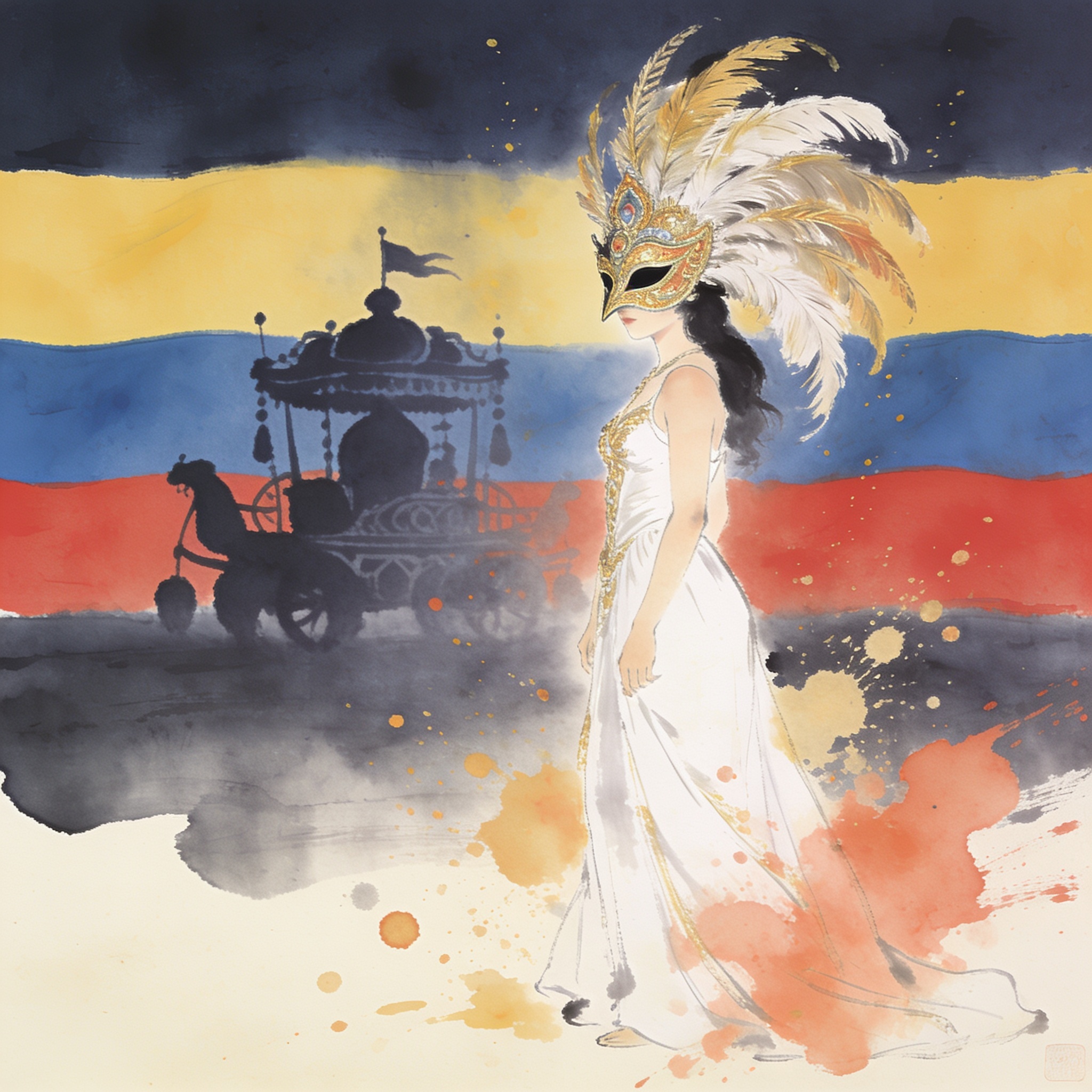 Salwa Maloof Habib será reina del Carnaval de Barranquilla 2027 — Cultura pop & política, ilustración editorial