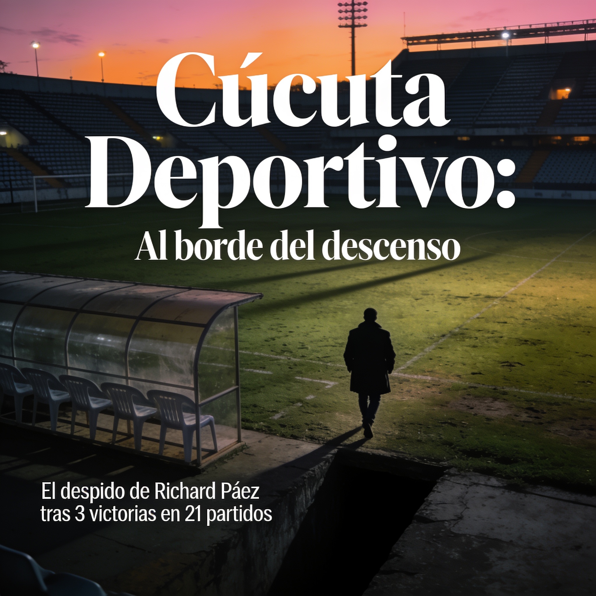 El Cúcuta despide a Páez y queda solo frente al abismo del descenso — Deportes, ilustración editorial