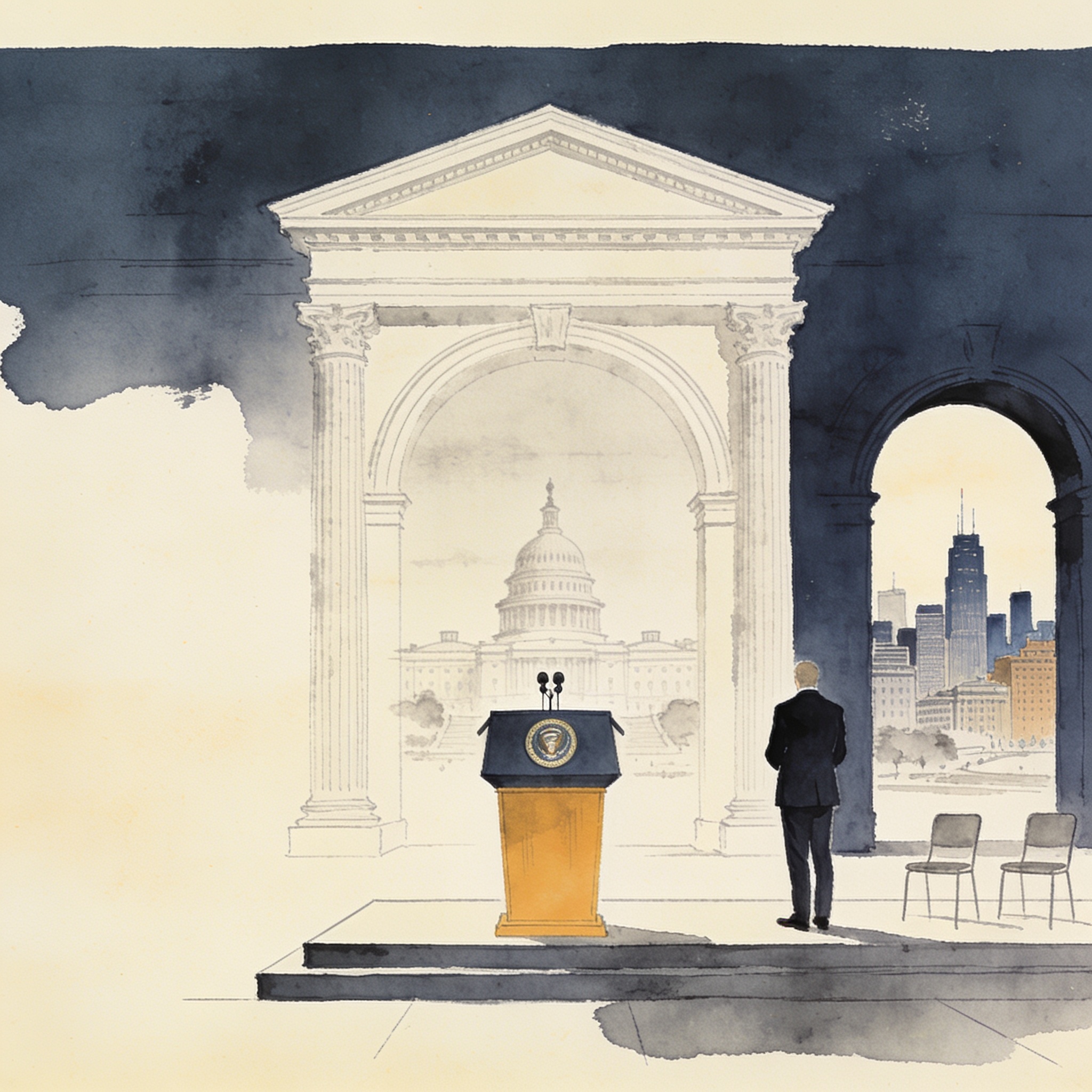 La posesión en Cali y la anomalía de investir afuera de Bogotá — Política, ilustración editorial