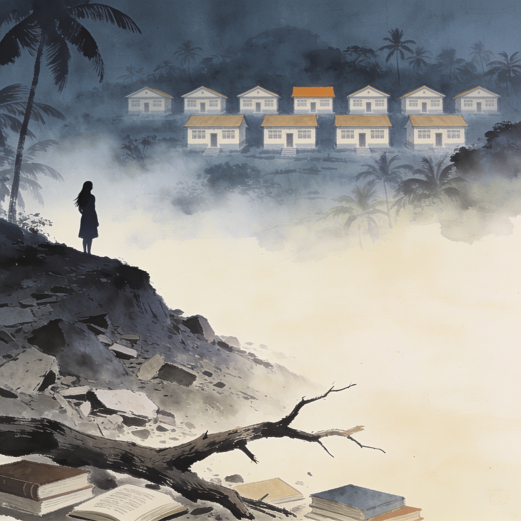 Shakira promete diez colegios nuevos para Chocó — Cultura pop & política, ilustración editorial