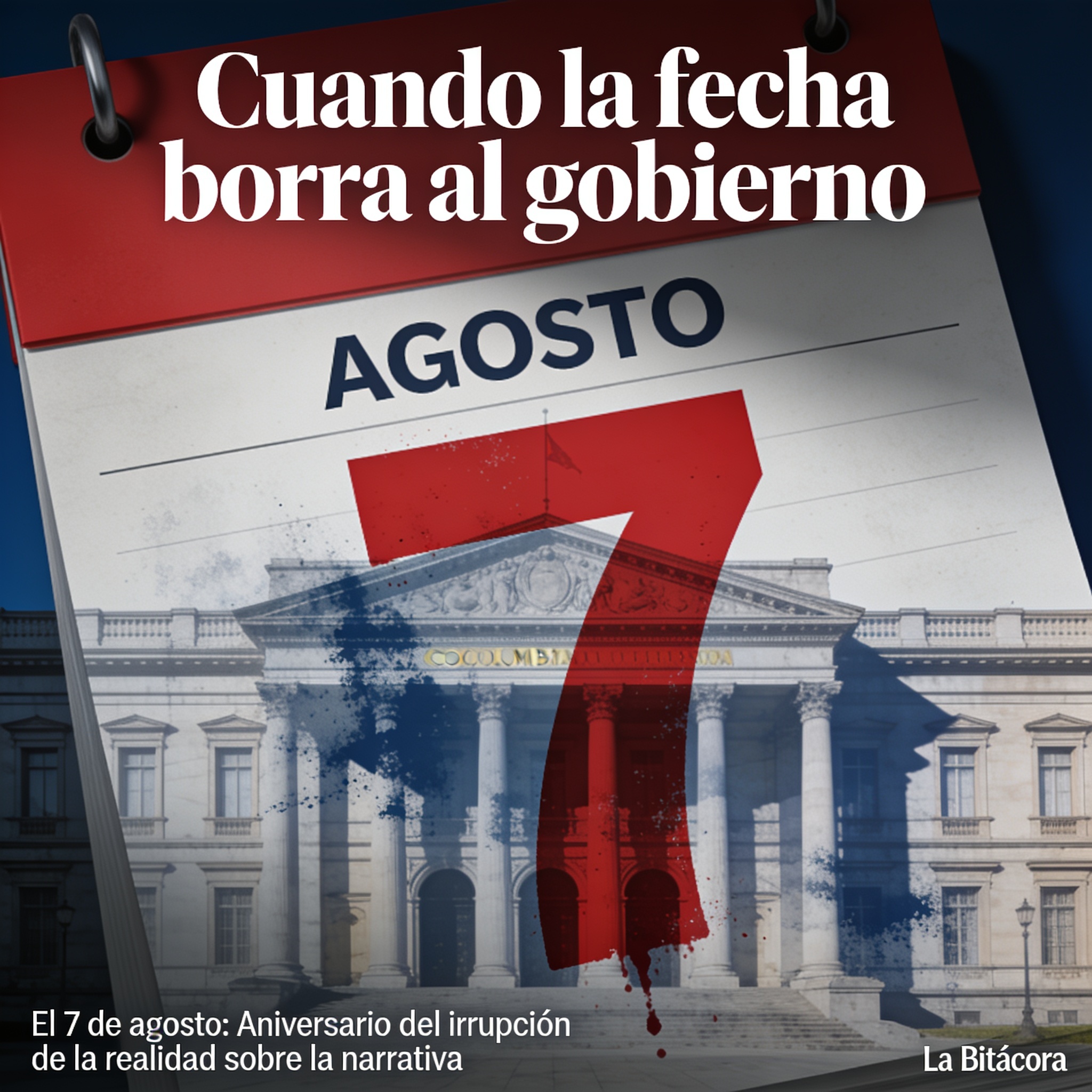 Cuando la fecha borra al gobierno — Política, ilustración editorial