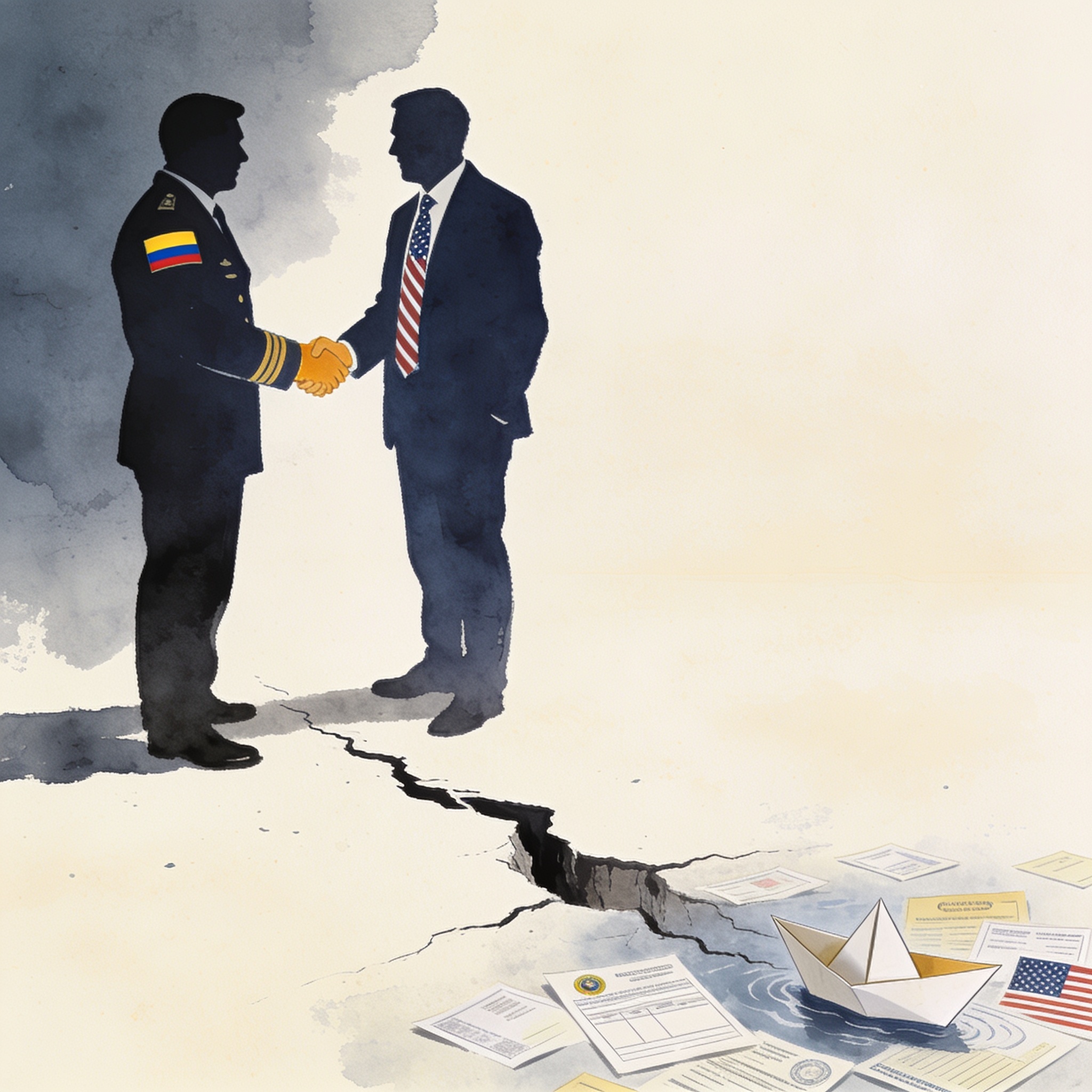 La gestión comercial de Colombia tras el diálogo con Rubio — Comercio, ilustración editorial