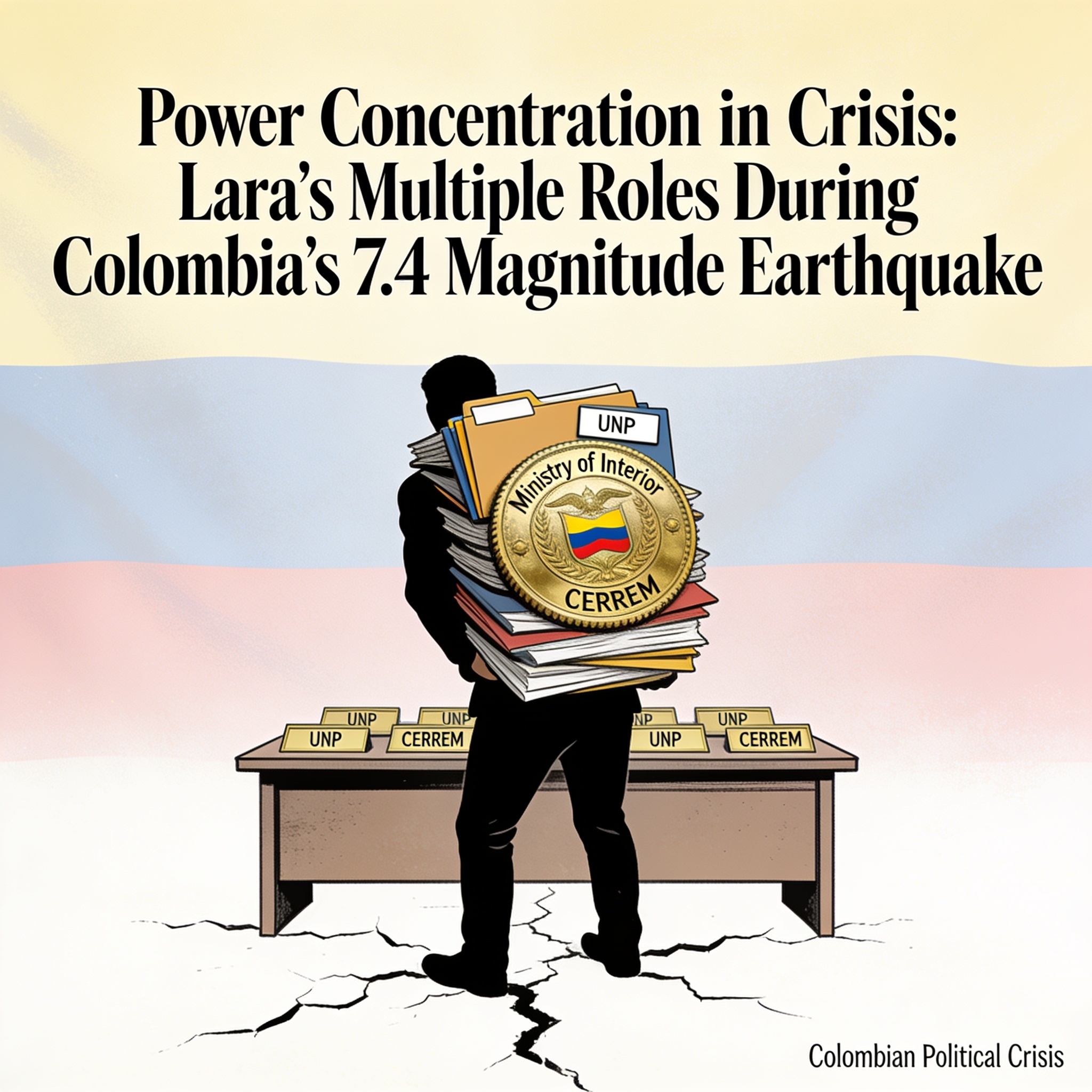 Lara acumula el Ministerio del Interior y la dirección de la UNP — Política, ilustración editorial