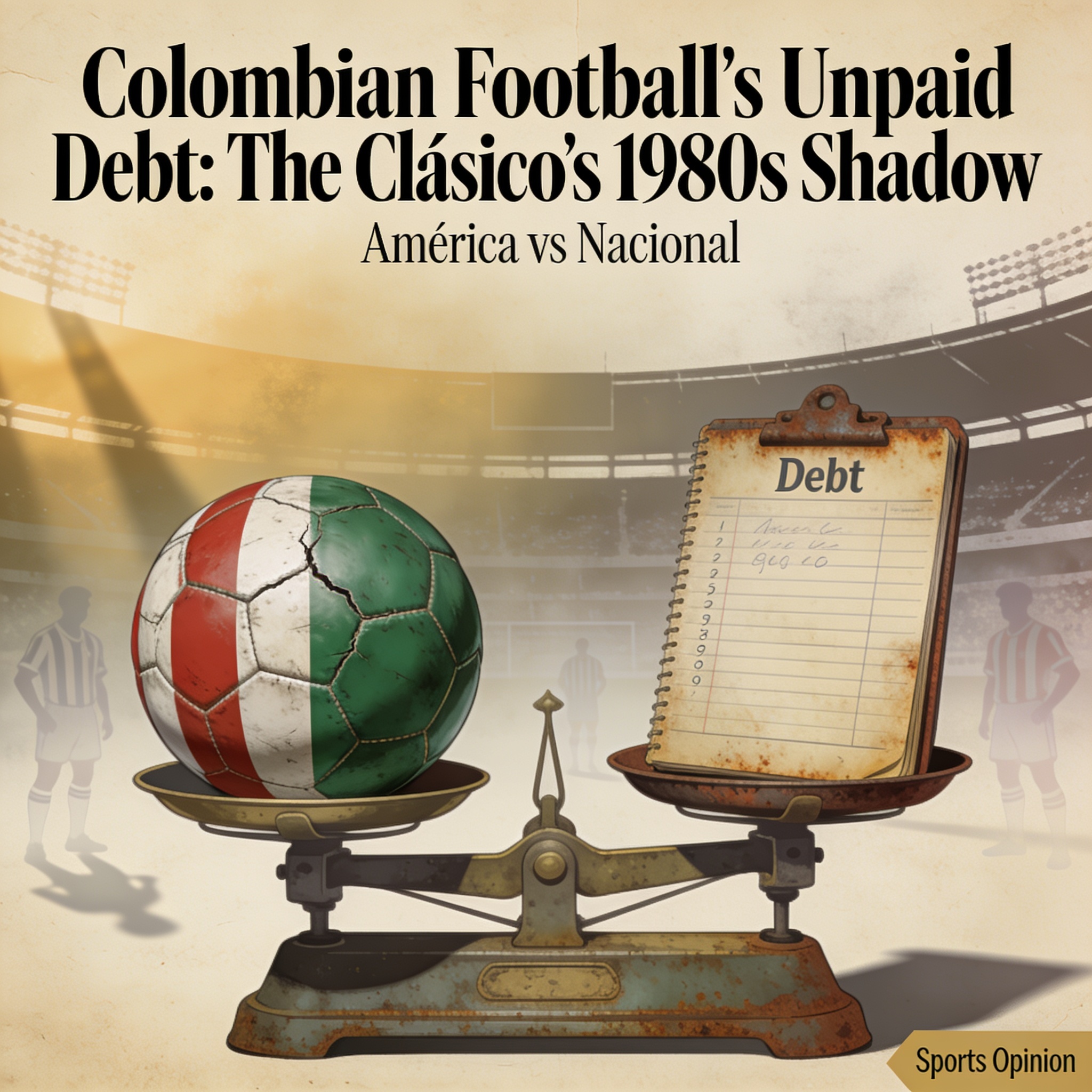 El clásico colombiano sigue pagando las deudas de los ochenta — Deportes, ilustración editorial