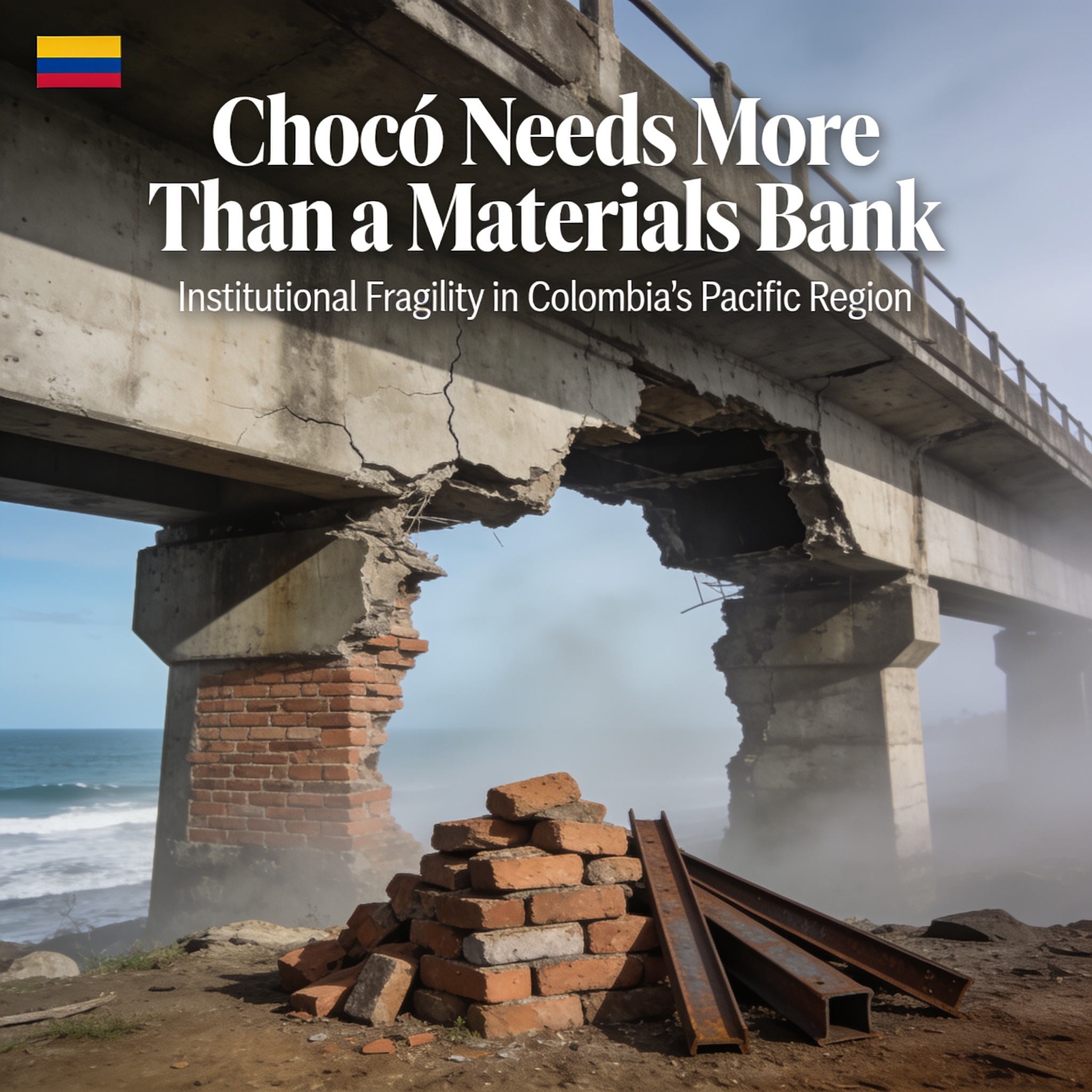 Chocó necesita algo más que un banco de materiales — Política, ilustración editorial