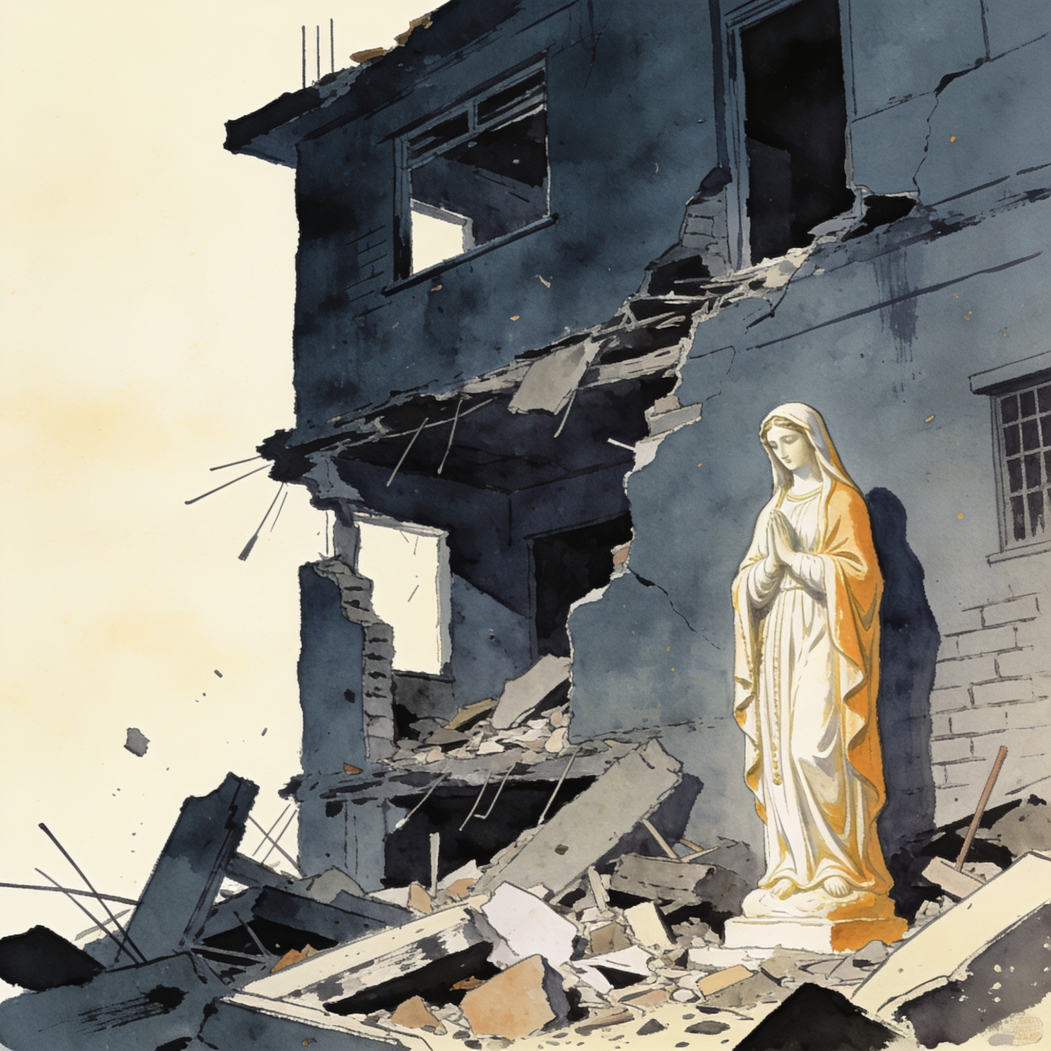 Imagen religiosa intacta tras sismo en Quibdó — Última hora, ilustración editorial