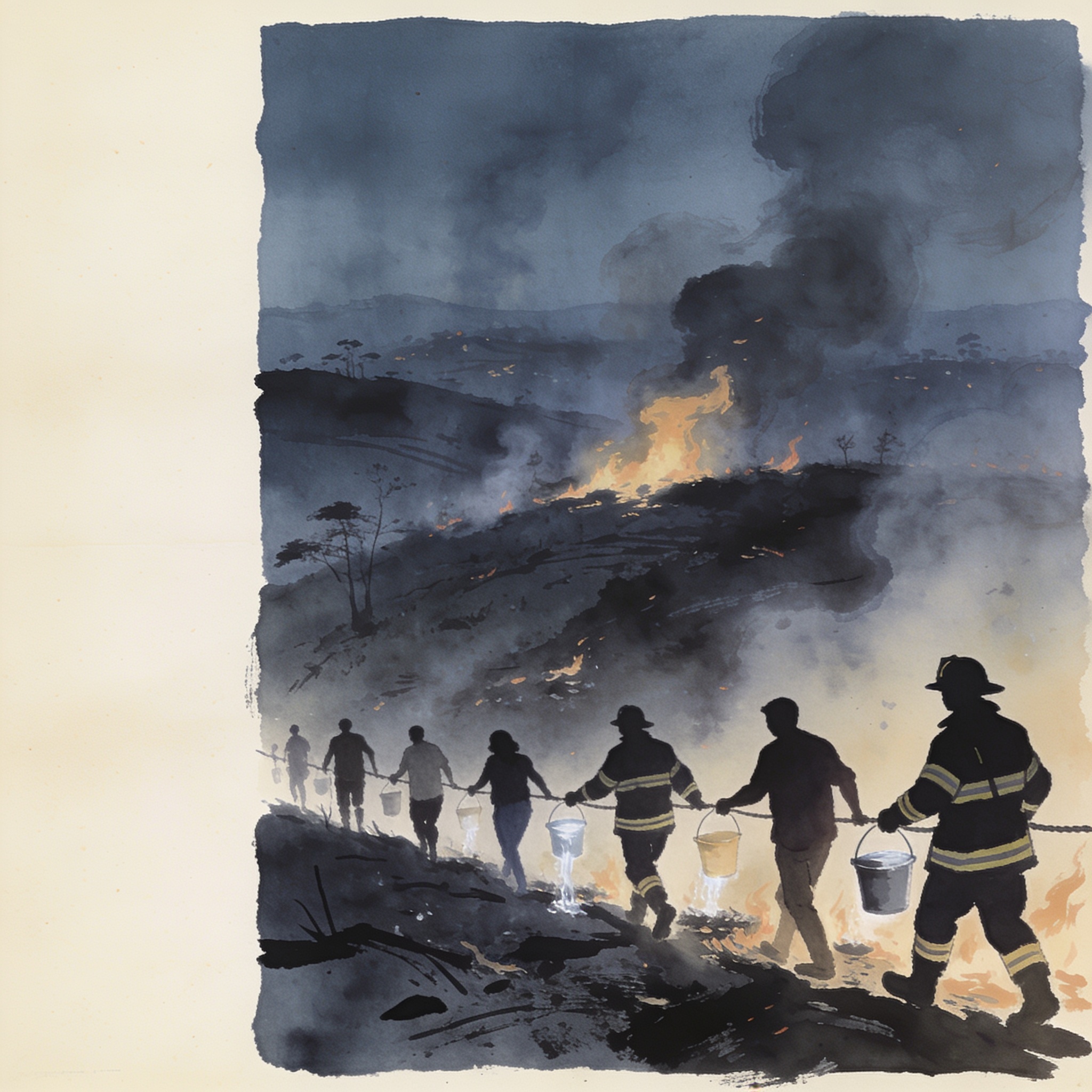 Los incendios del Tolima ponen a prueba la solidaridad institucional — Deportes, ilustración editorial