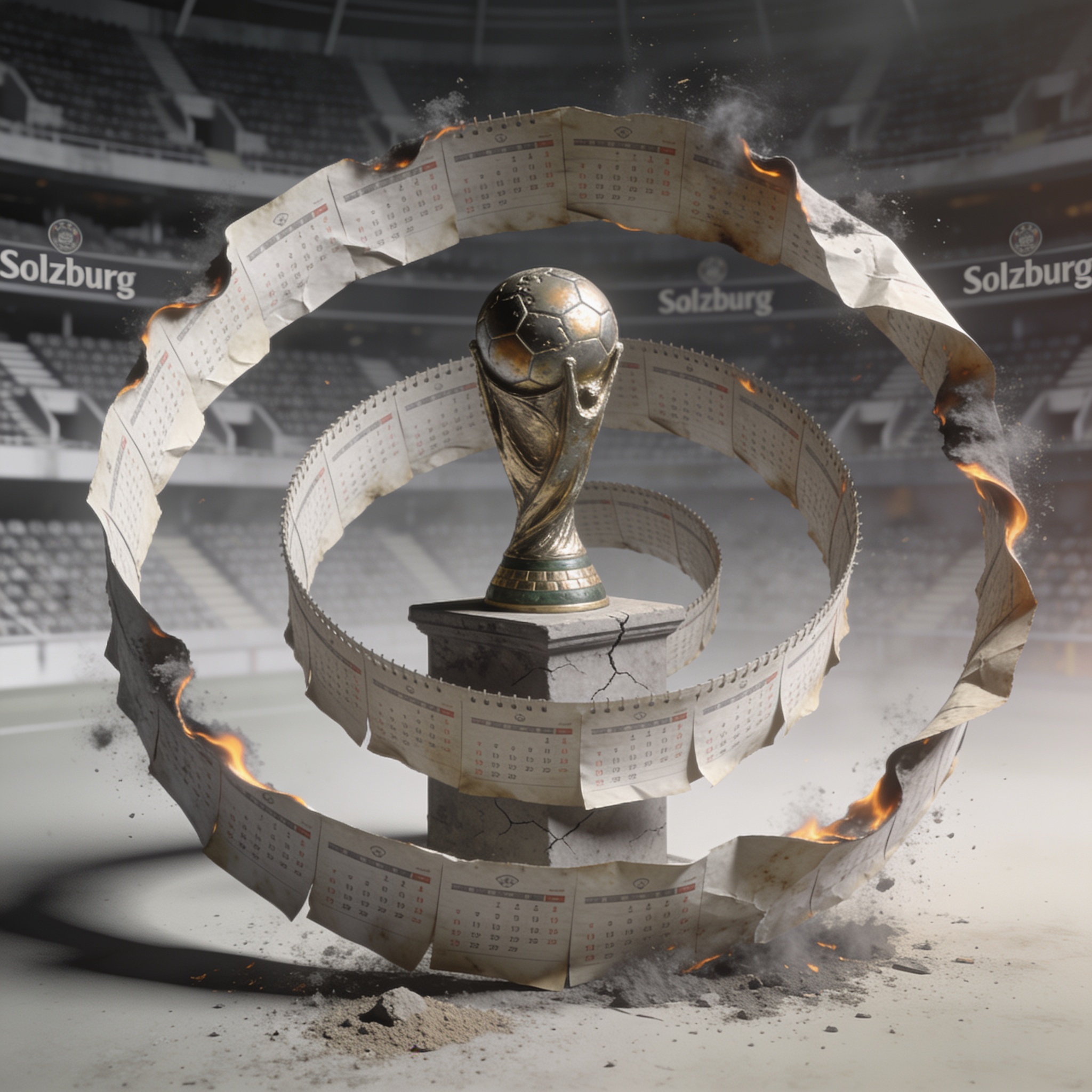 La Supercopa y la fatiga del calendario infinito — Deportes, ilustración editorial